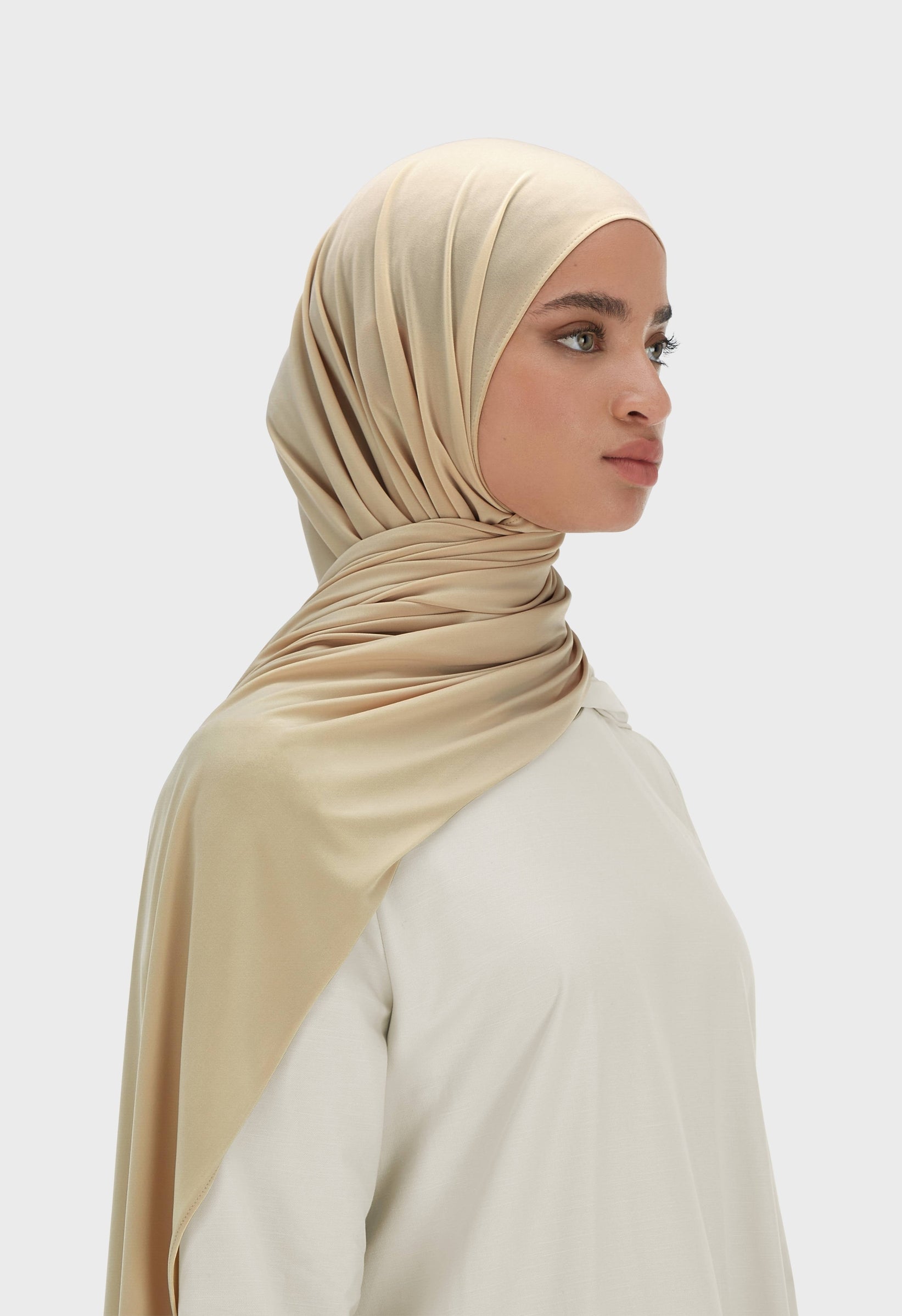 Écharpe en jersey haut de gamme | Riz brun