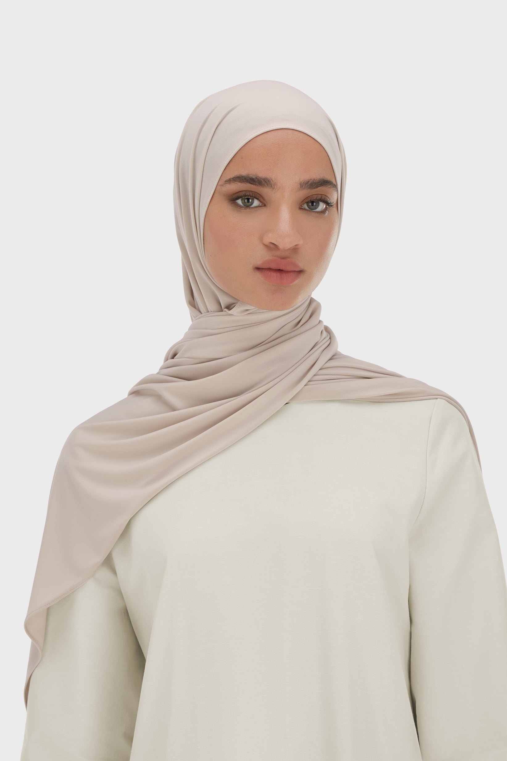 Écharpe en jersey haut de gamme | Gris bronzé