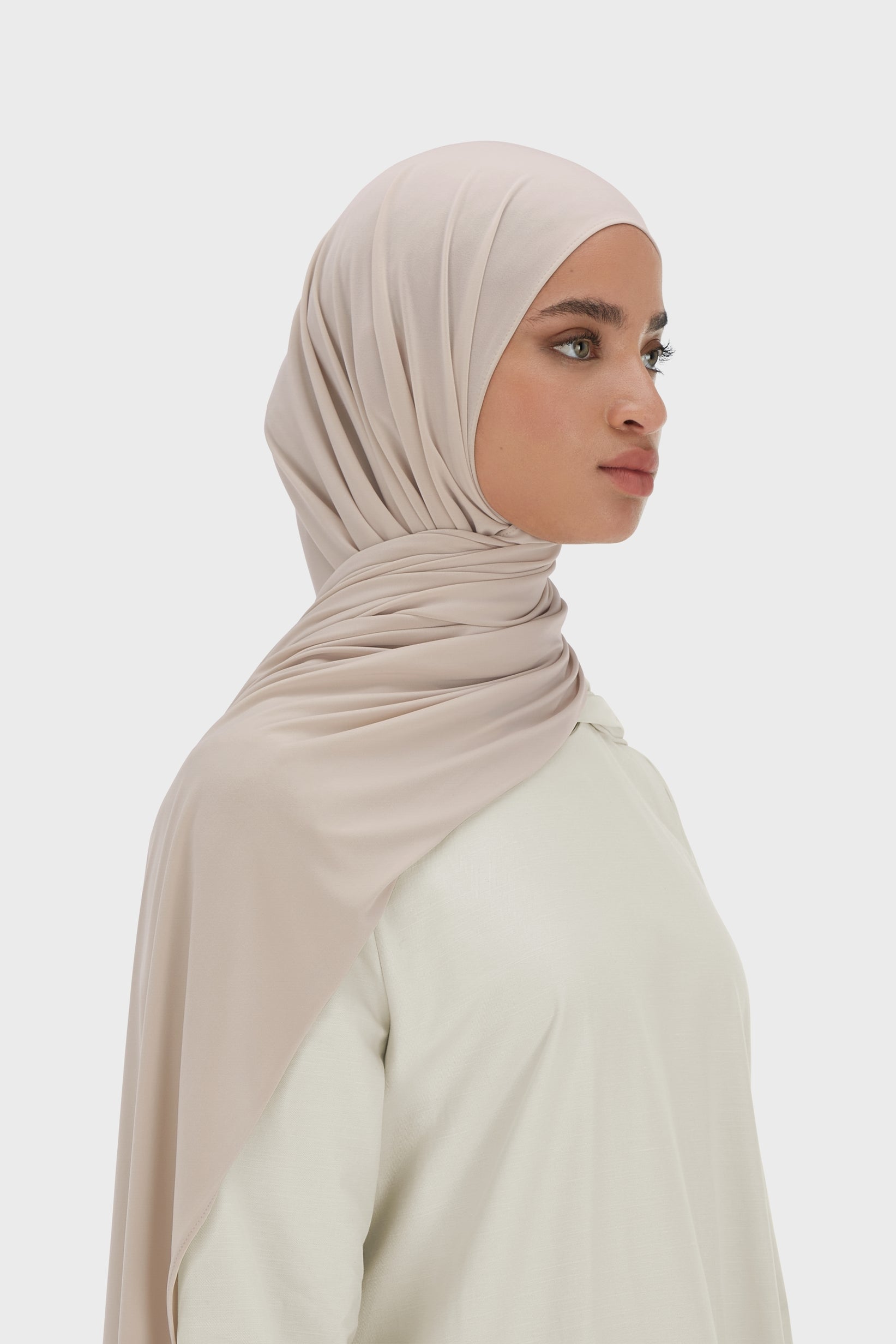 Écharpe en jersey haut de gamme | Gris bronzé