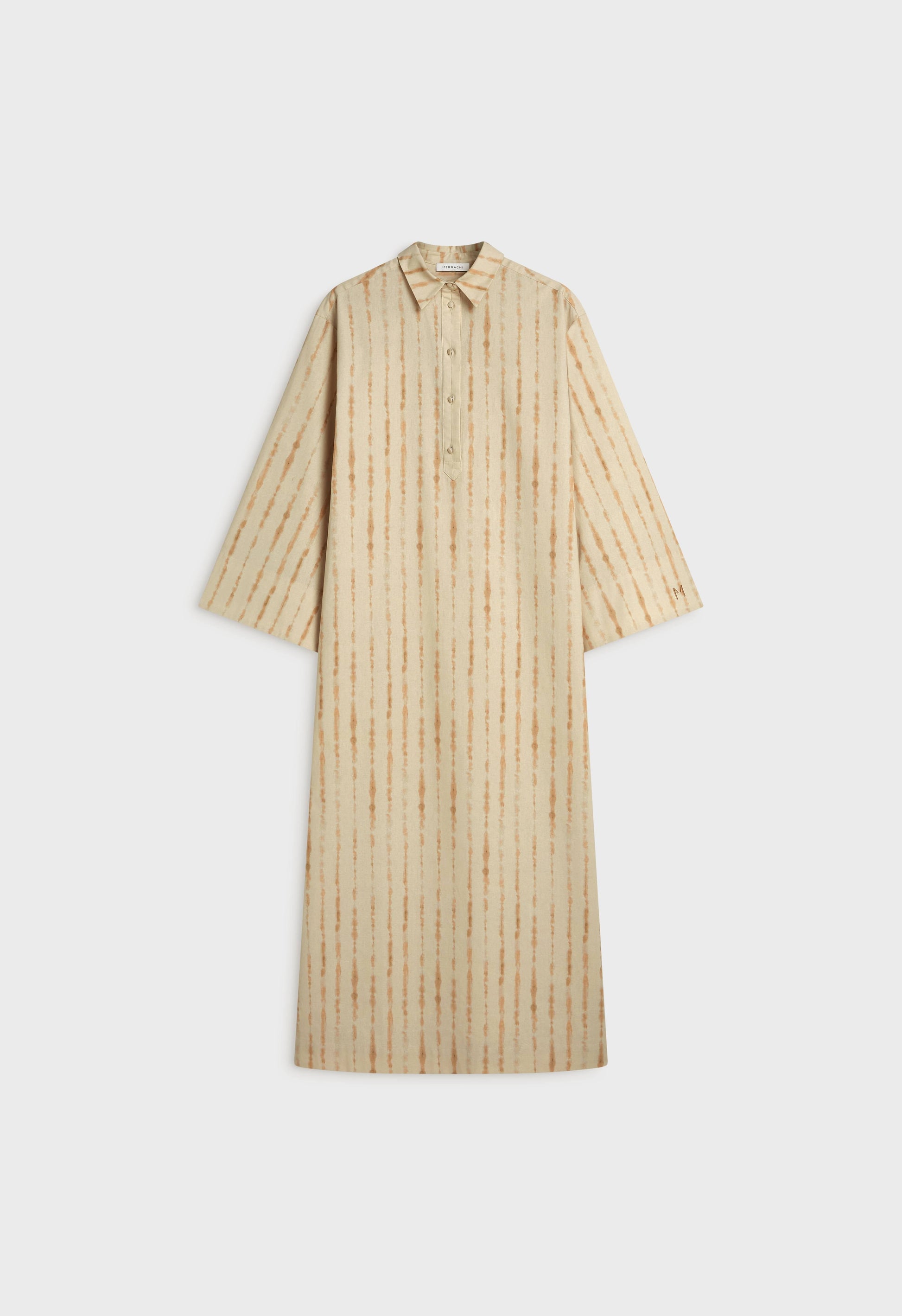 Robe caftan Shibori | Rose beige