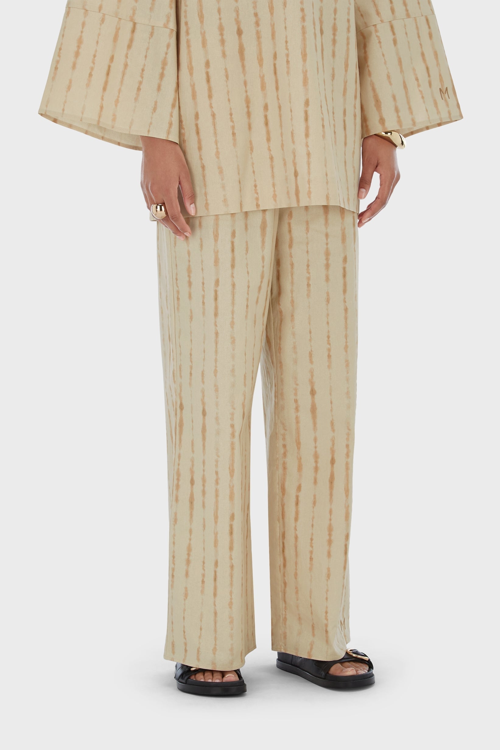 Pantalon Shibori | Rose beige