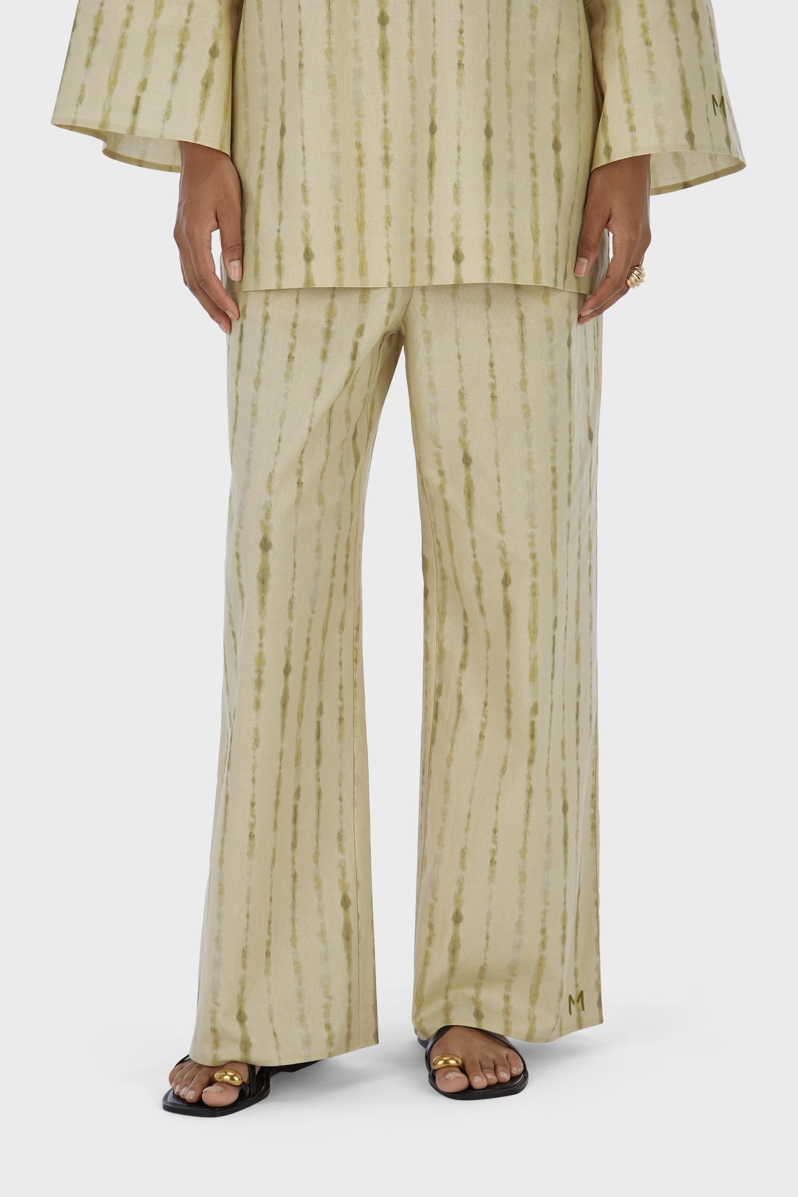 Pantalon Shibori | Kaki doux