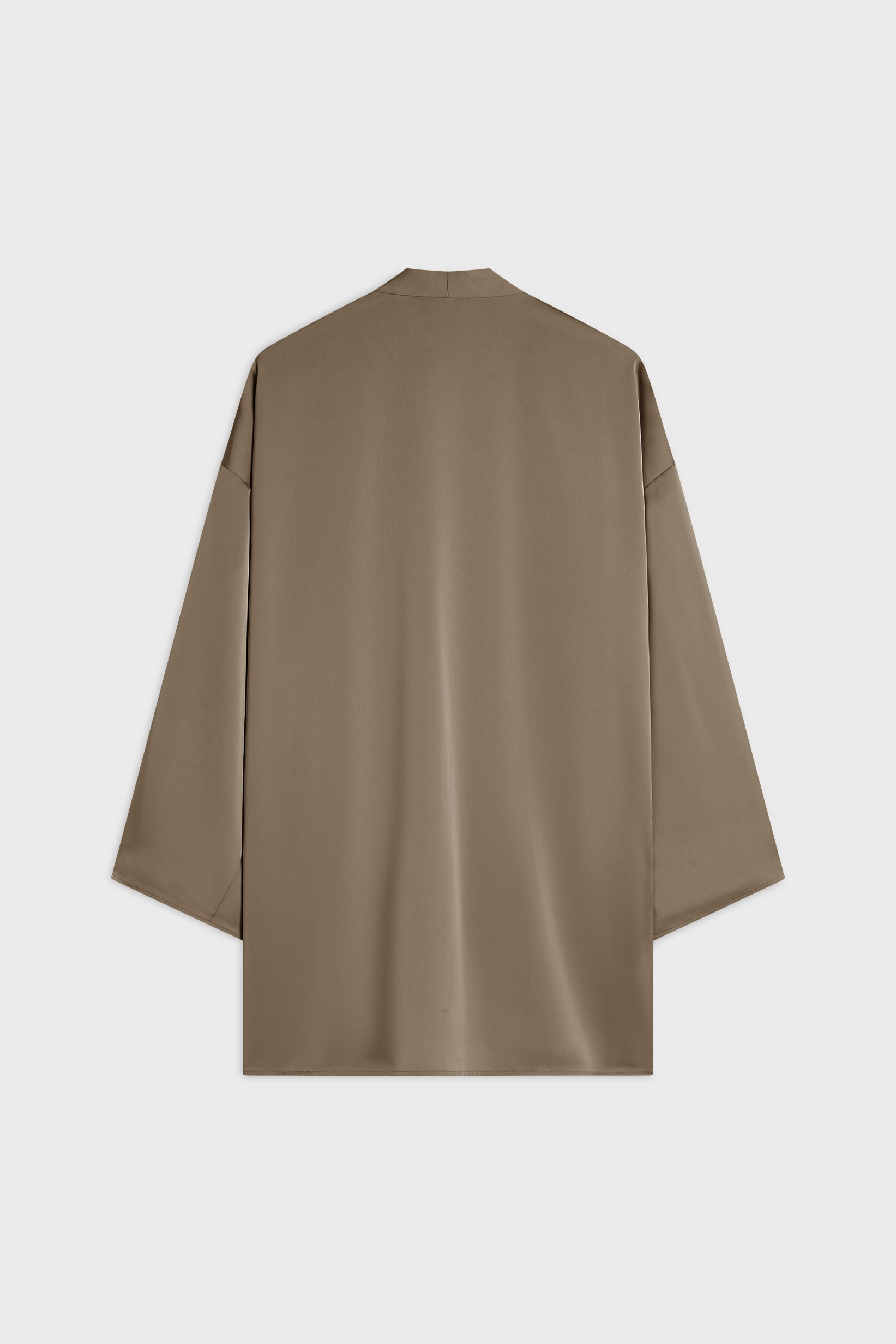 Abaya courte en satin | Taupe