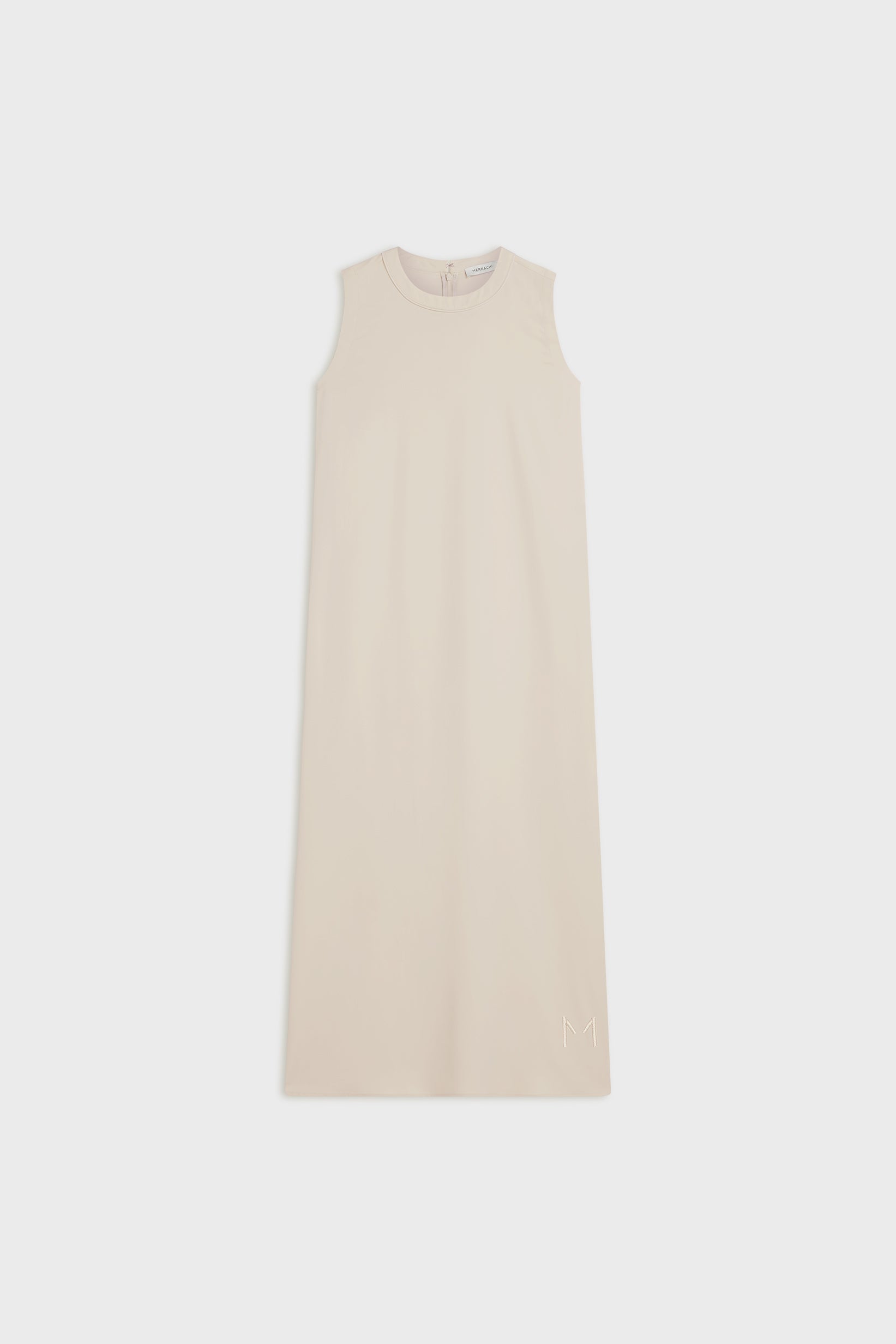 Robe Tissée Sans Manches Regular | Gris Lune