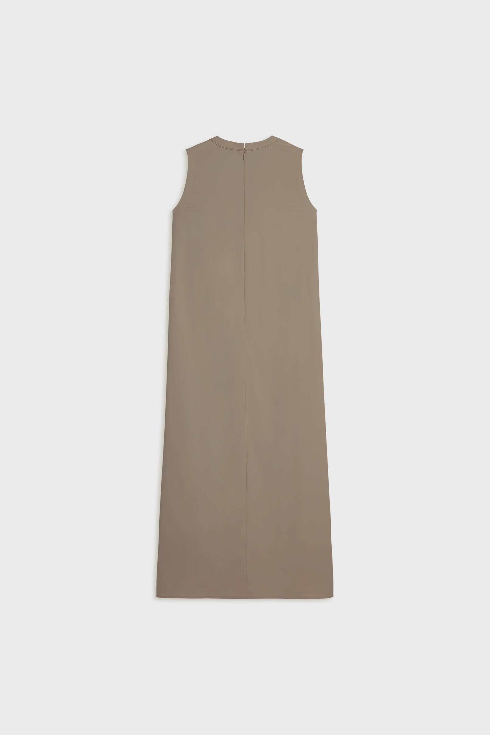 Robe tissée sans manches courte | Taupe