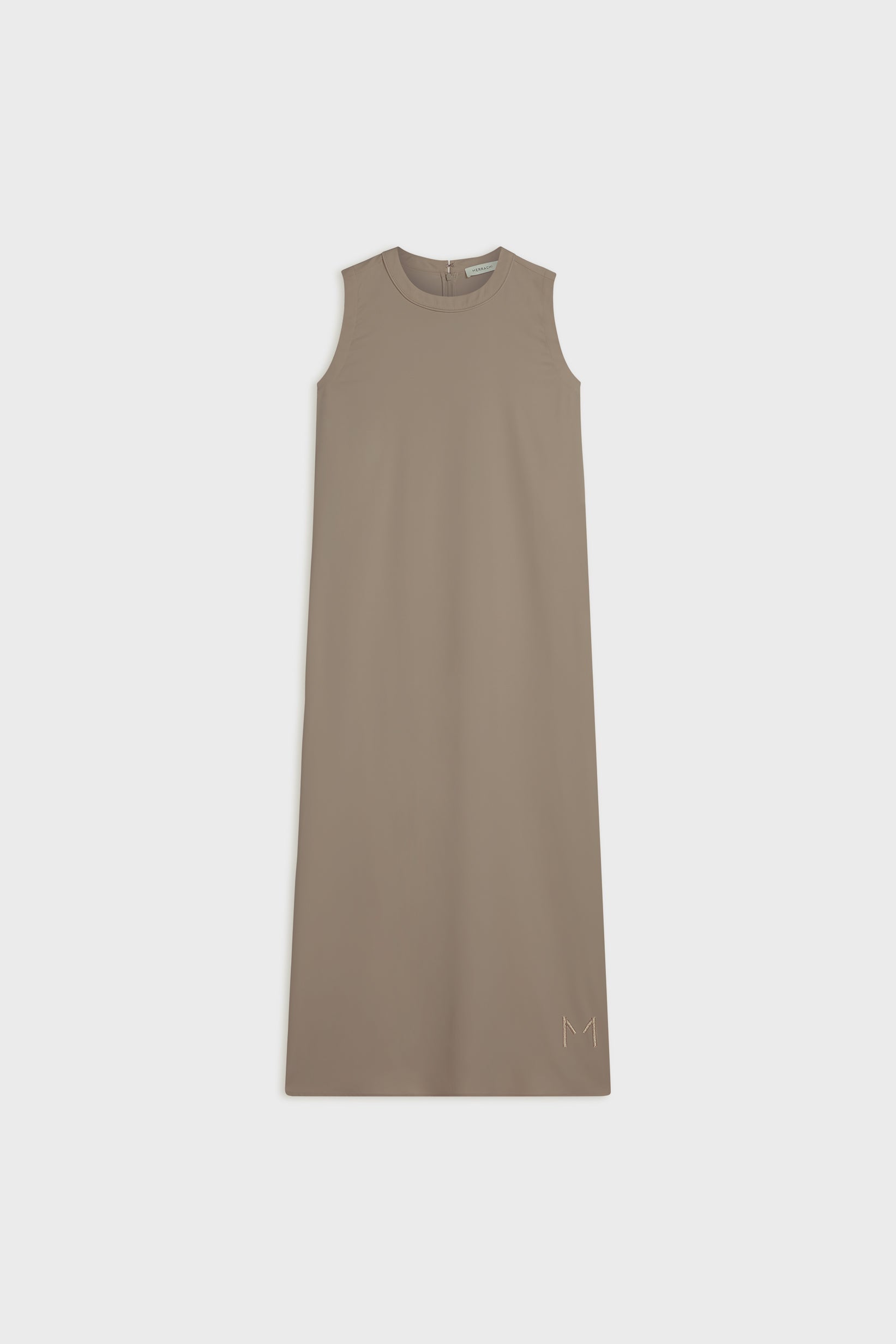 Robe Tissée Sans Manches Regular | Taupe