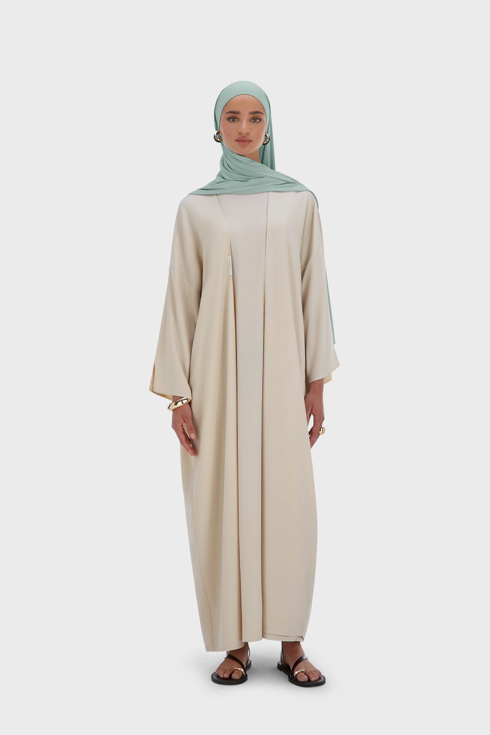 Robe Tissée Sans Manches Regular | Gris Lune