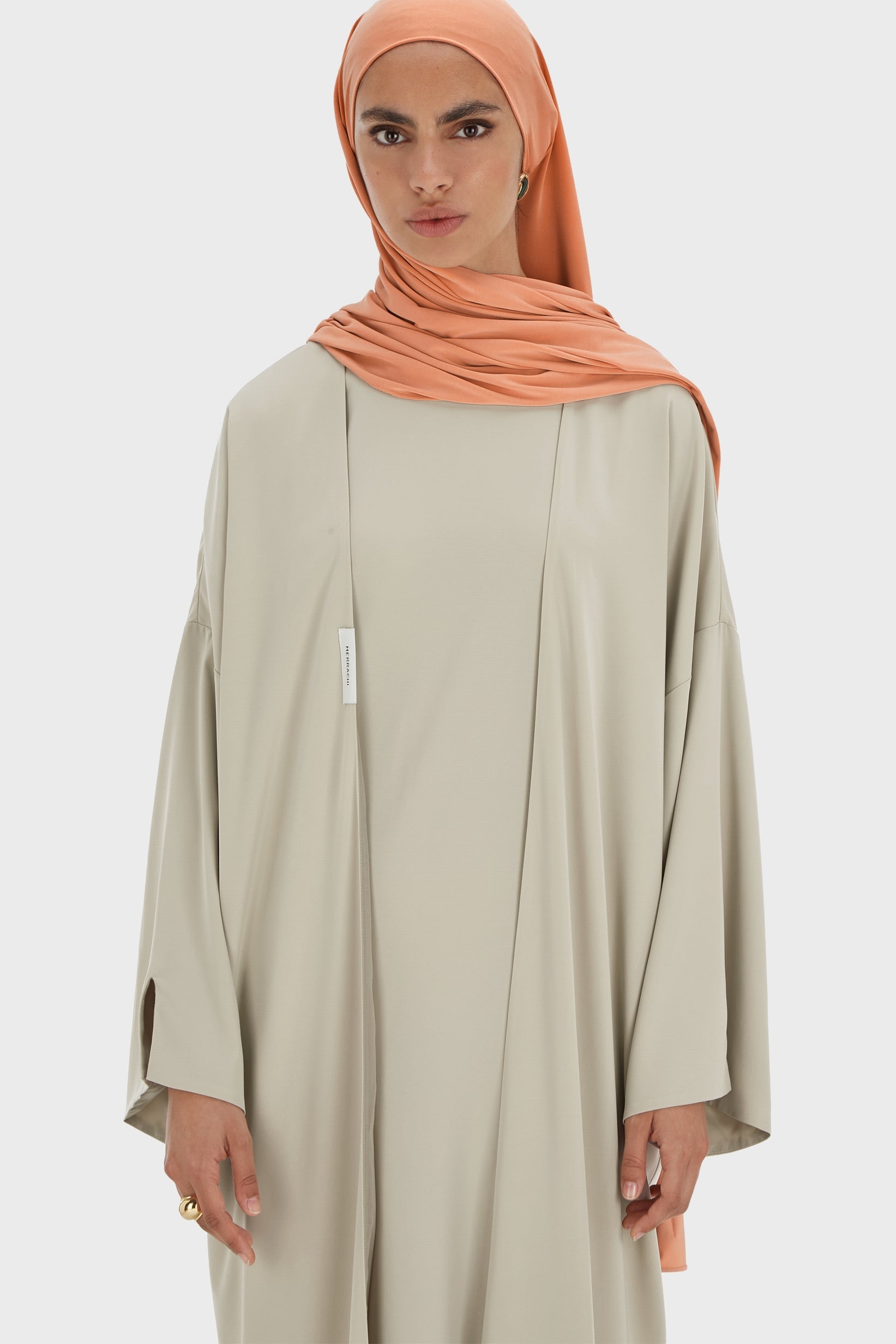 Robe Tissée Sans Manches Regular | Gris mousse