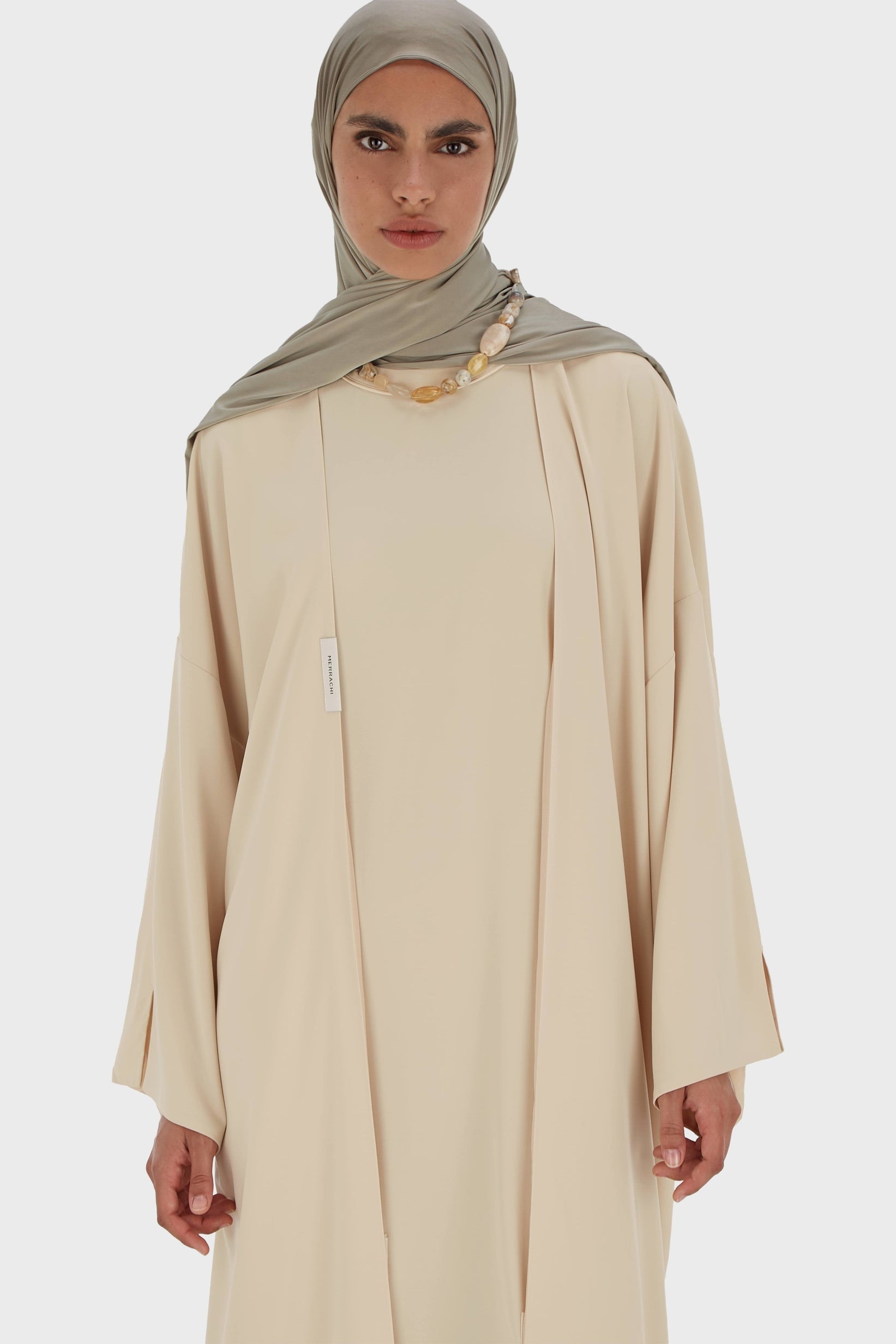 Robe tissée sans manches courte | Beurre tiède