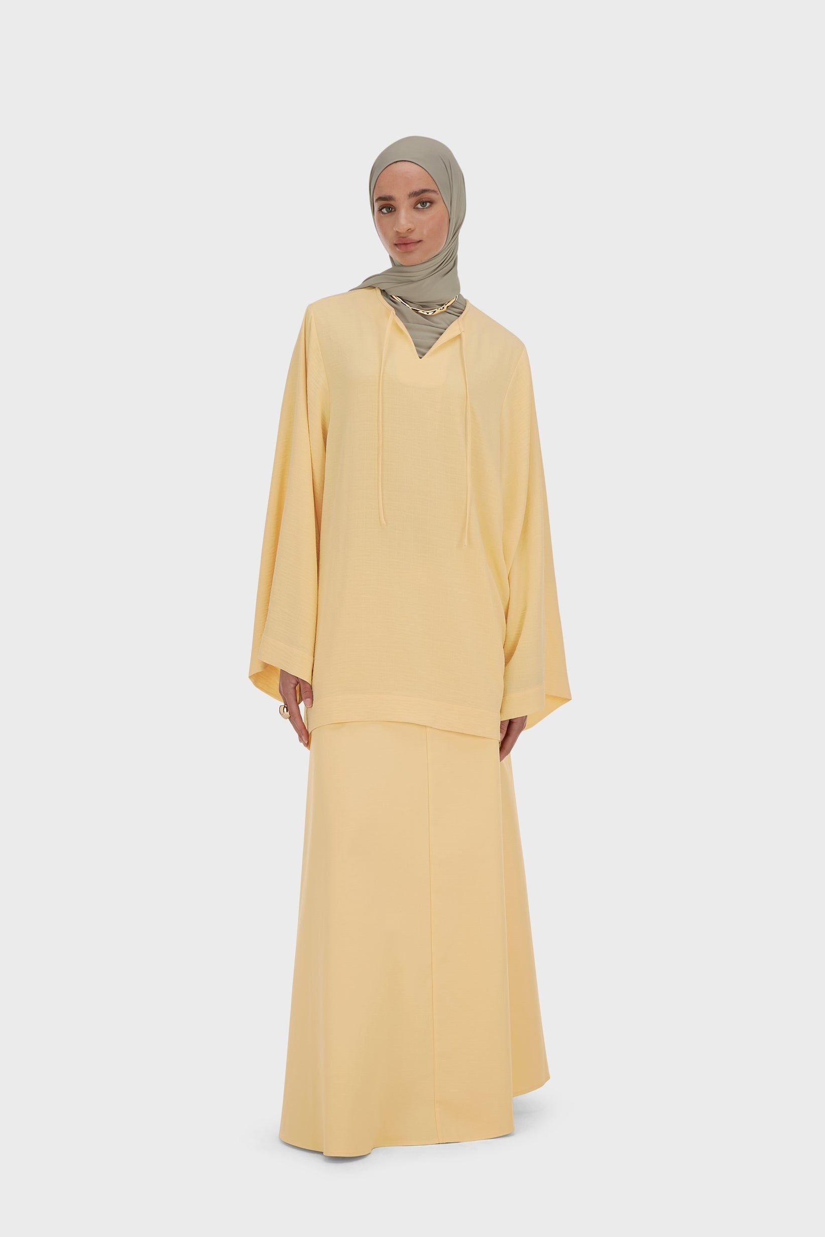 Jupe d’été | Jaune coucher de soleil