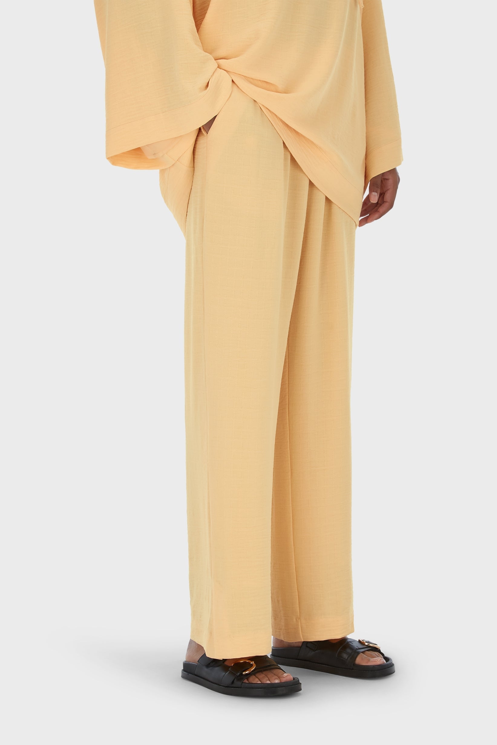 Pantalon à rayures d’été | Jaune coucher de soleil