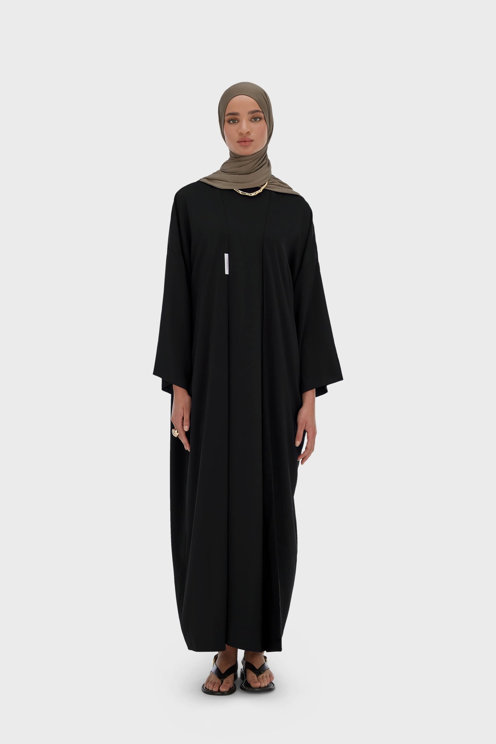 Abaya tissée régulière | Noir