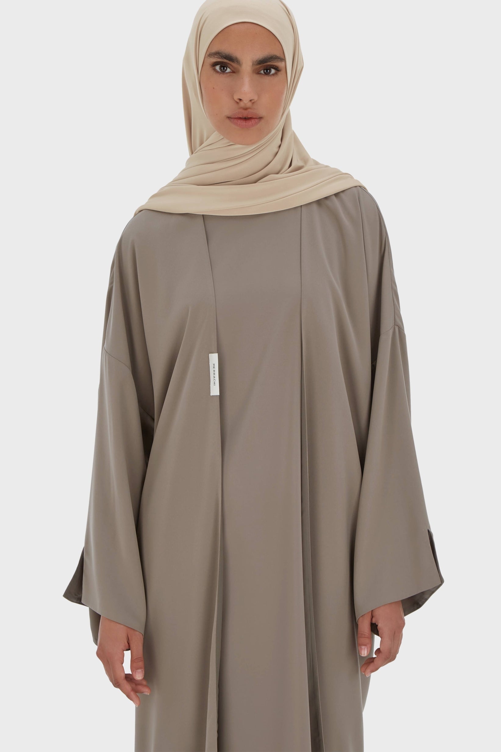 Abaya tissée régulière | Taupe