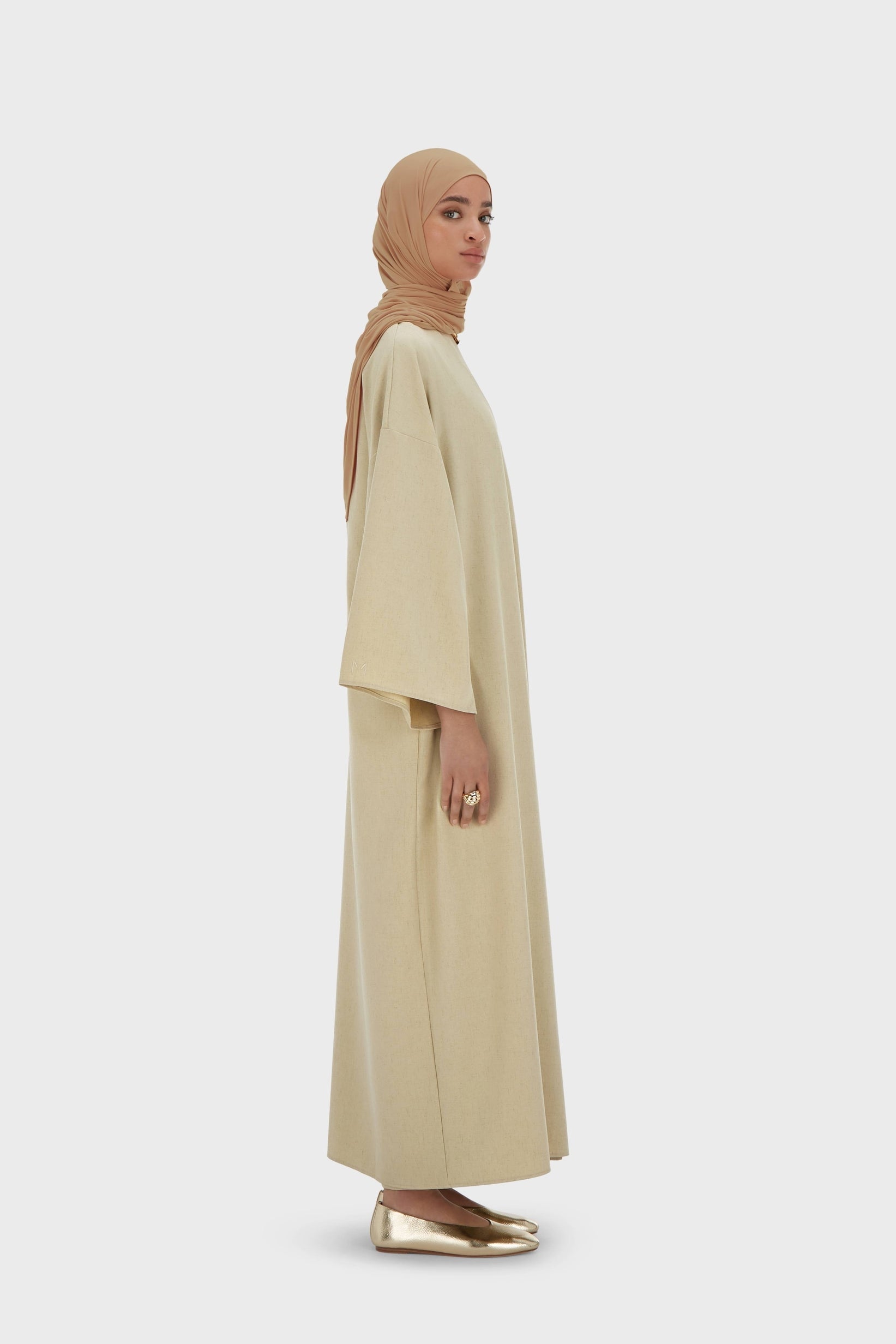 Envelopper Abaya | Kaki Chaud
