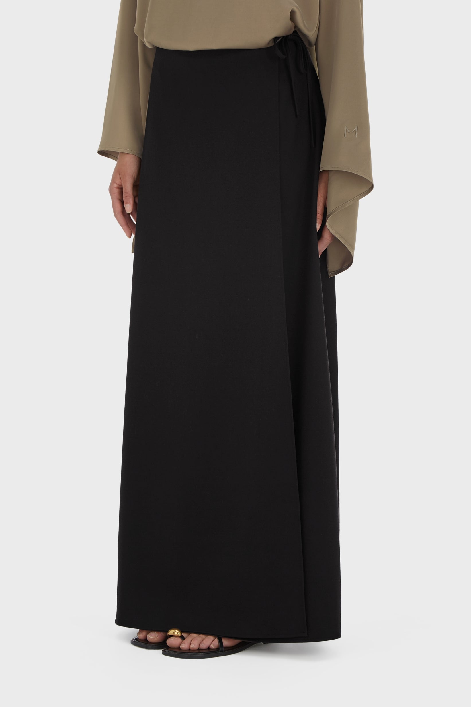 Jupe portefeuille | Noir