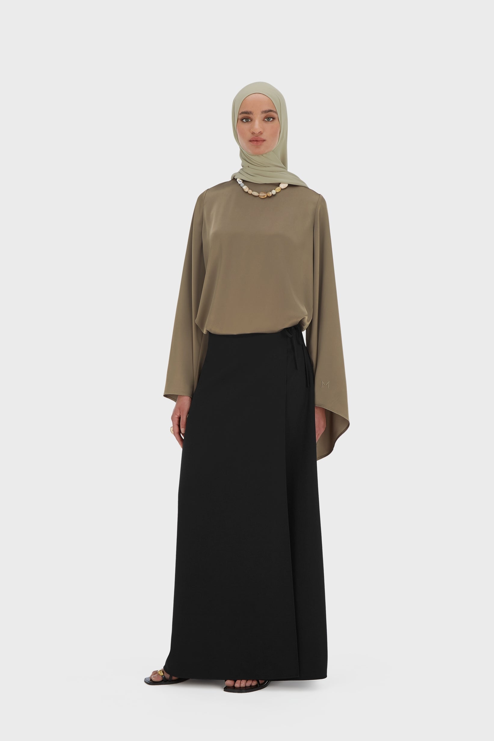 Jupe portefeuille | Noir