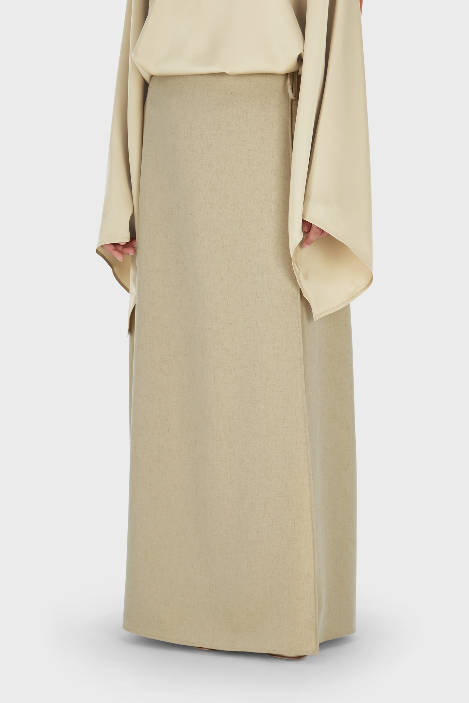 Jupe portefeuille | Kaki Chaud