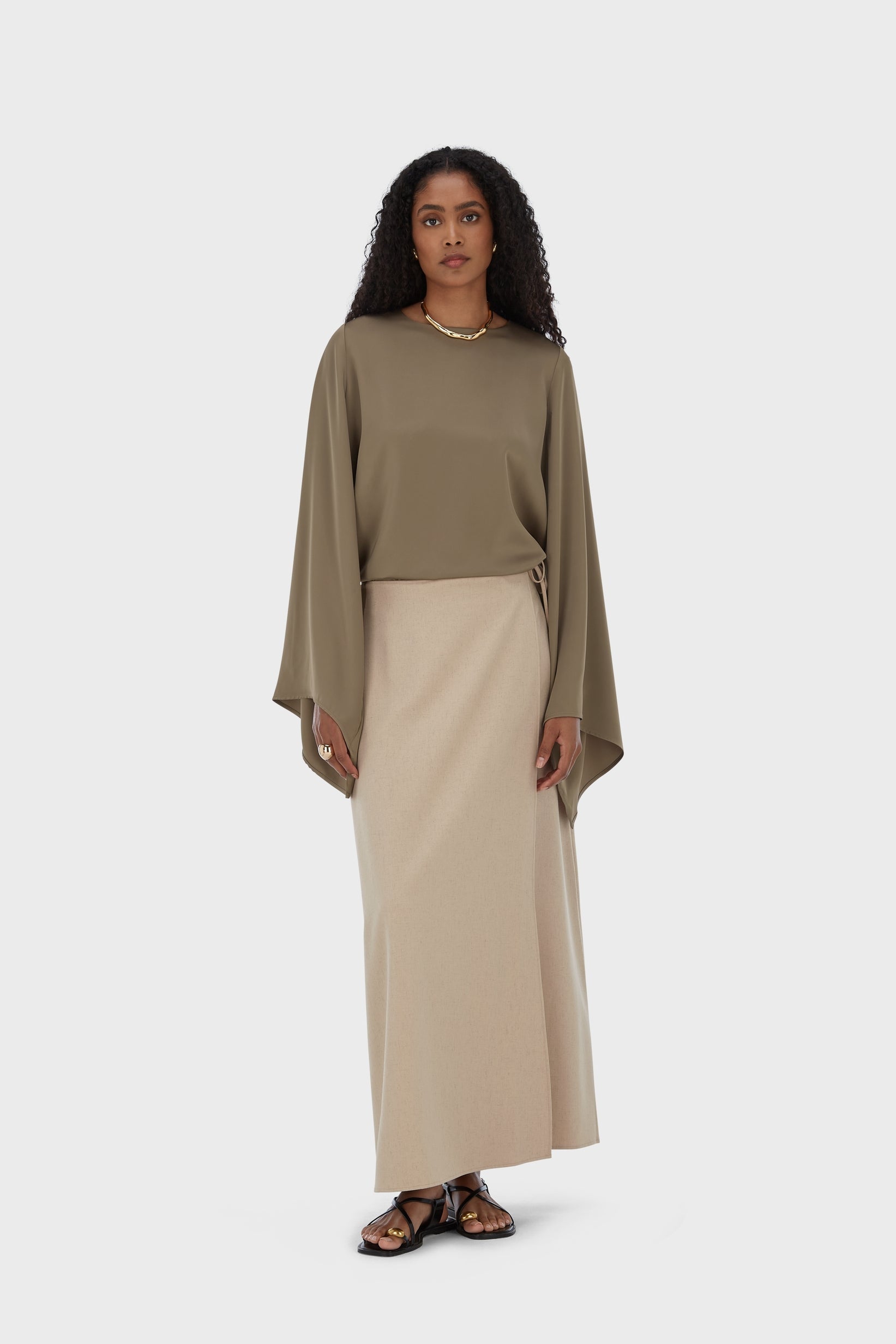 Jupe portefeuille | Poivre Blanc