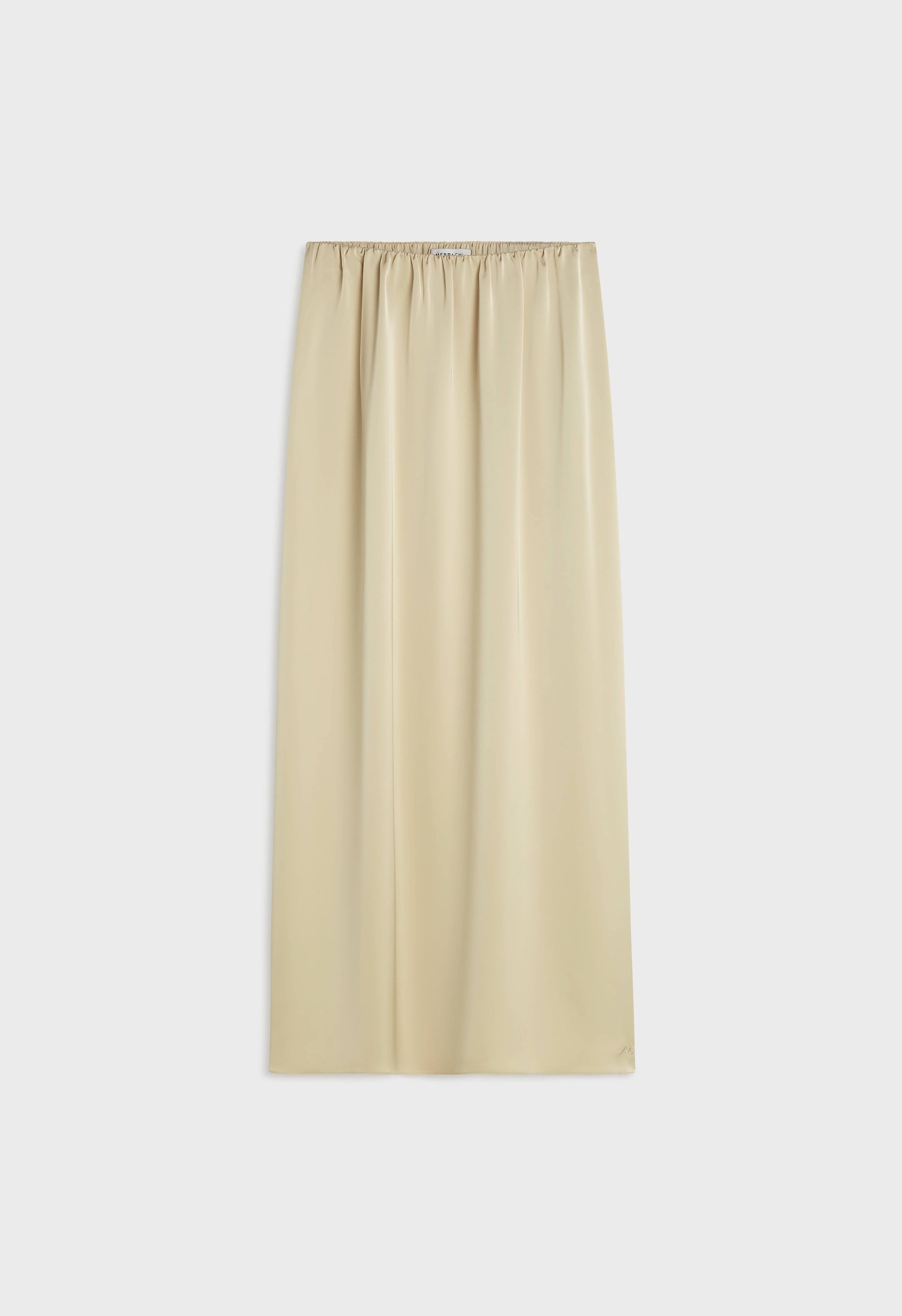 Jupe Biais Satinée | Riz brun