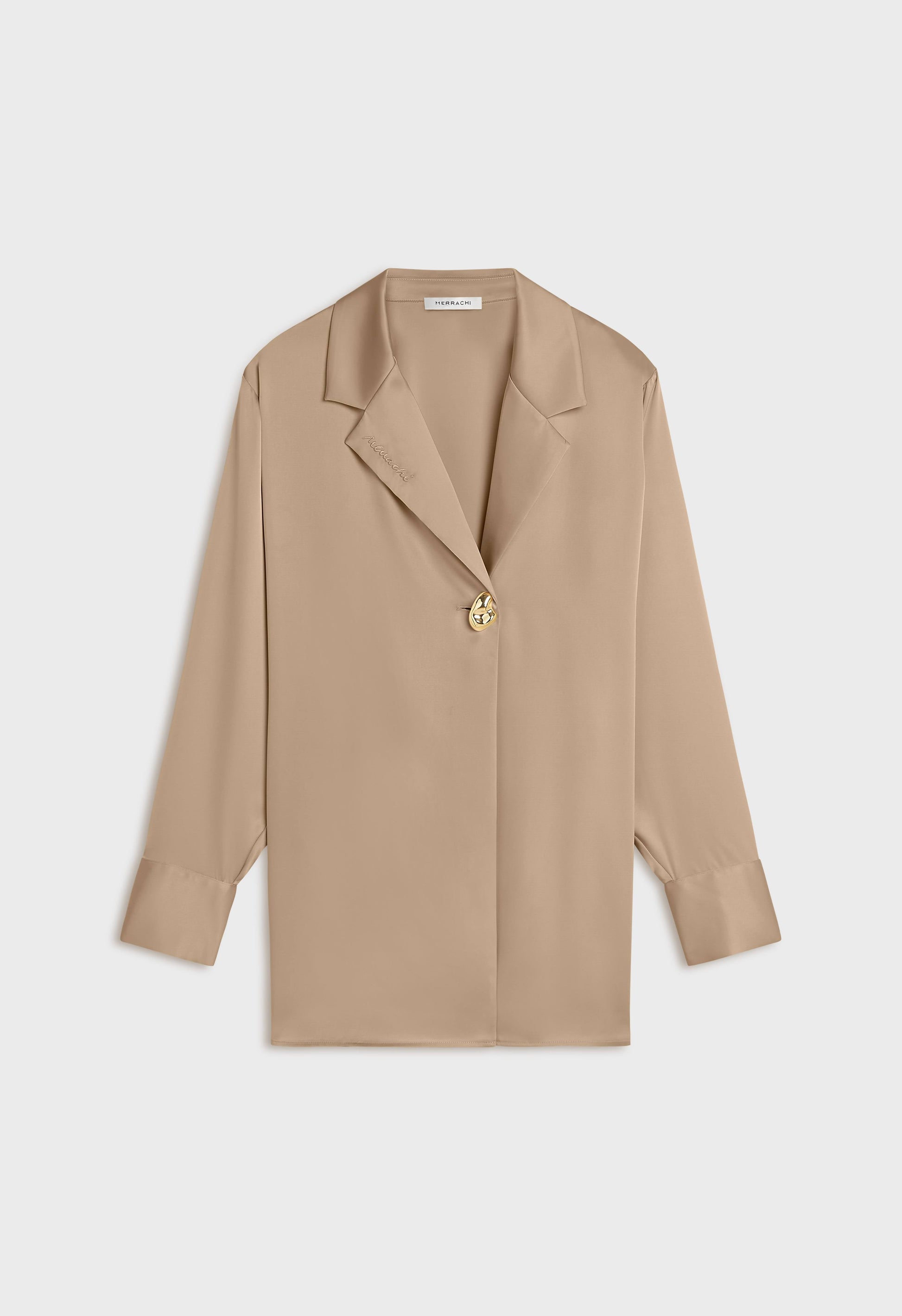 Blazer classique en satin | Perle noire