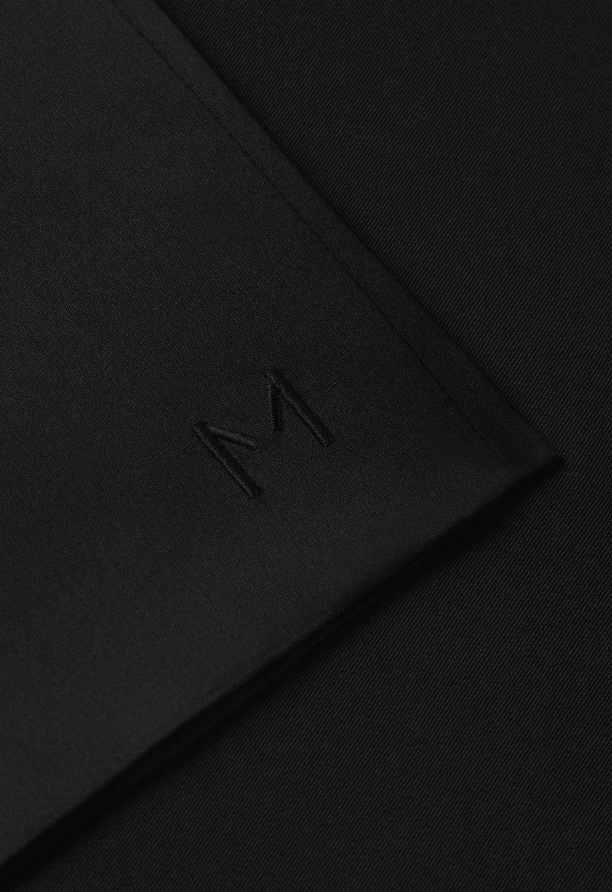 Pantalon à bordure en satin | Noir