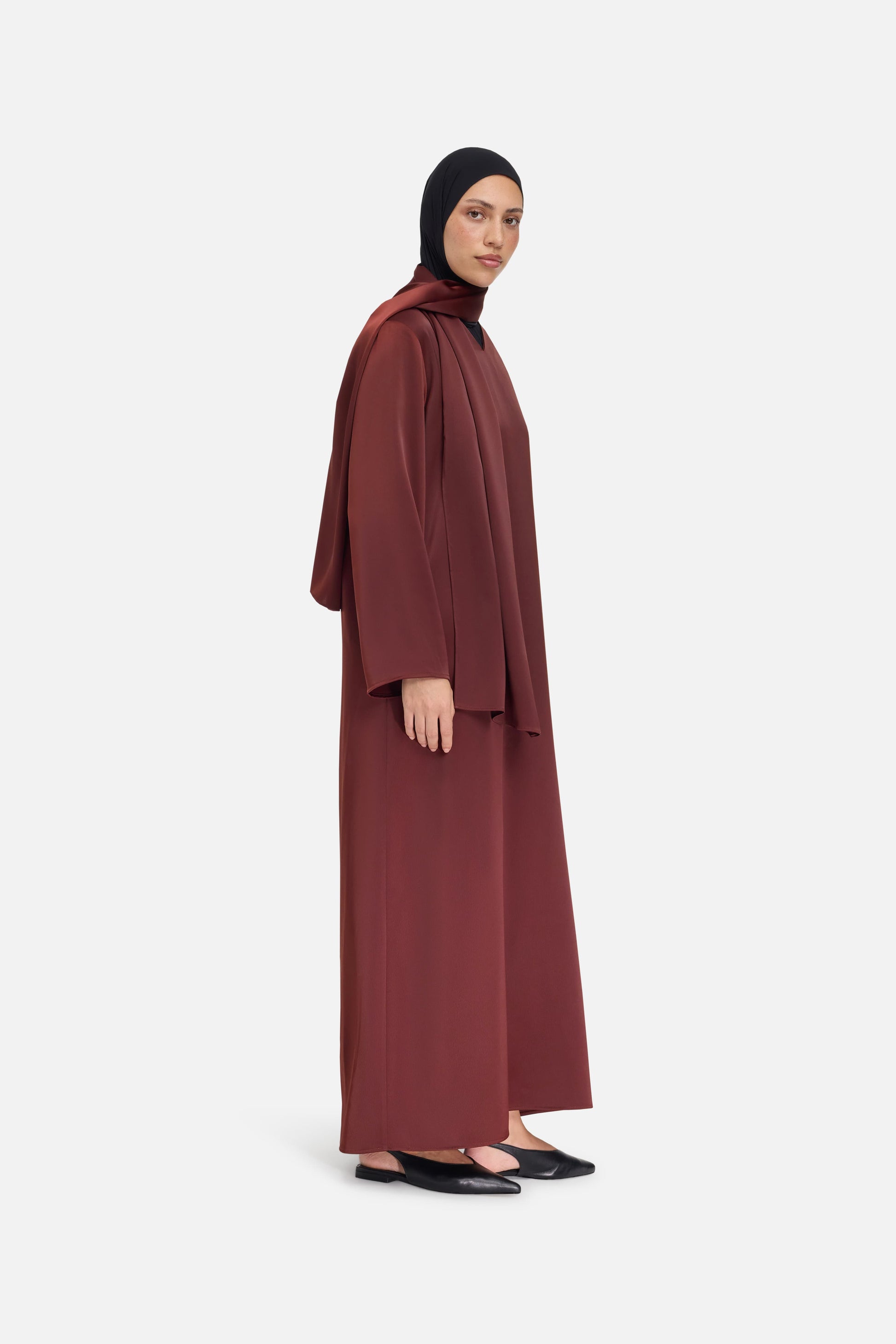 Robe châle | Cerise noire