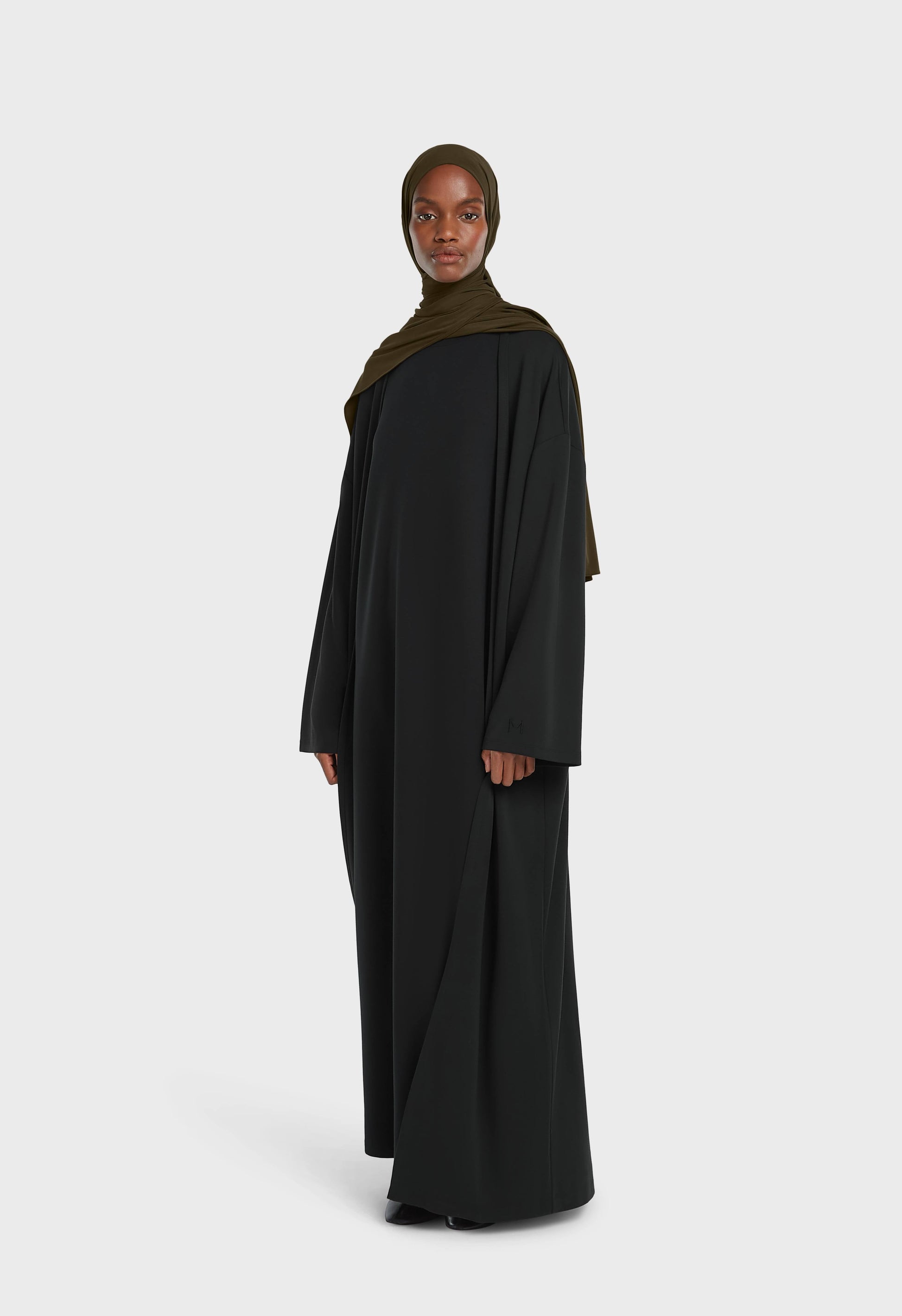 Abaya en rayonne douce | Noir