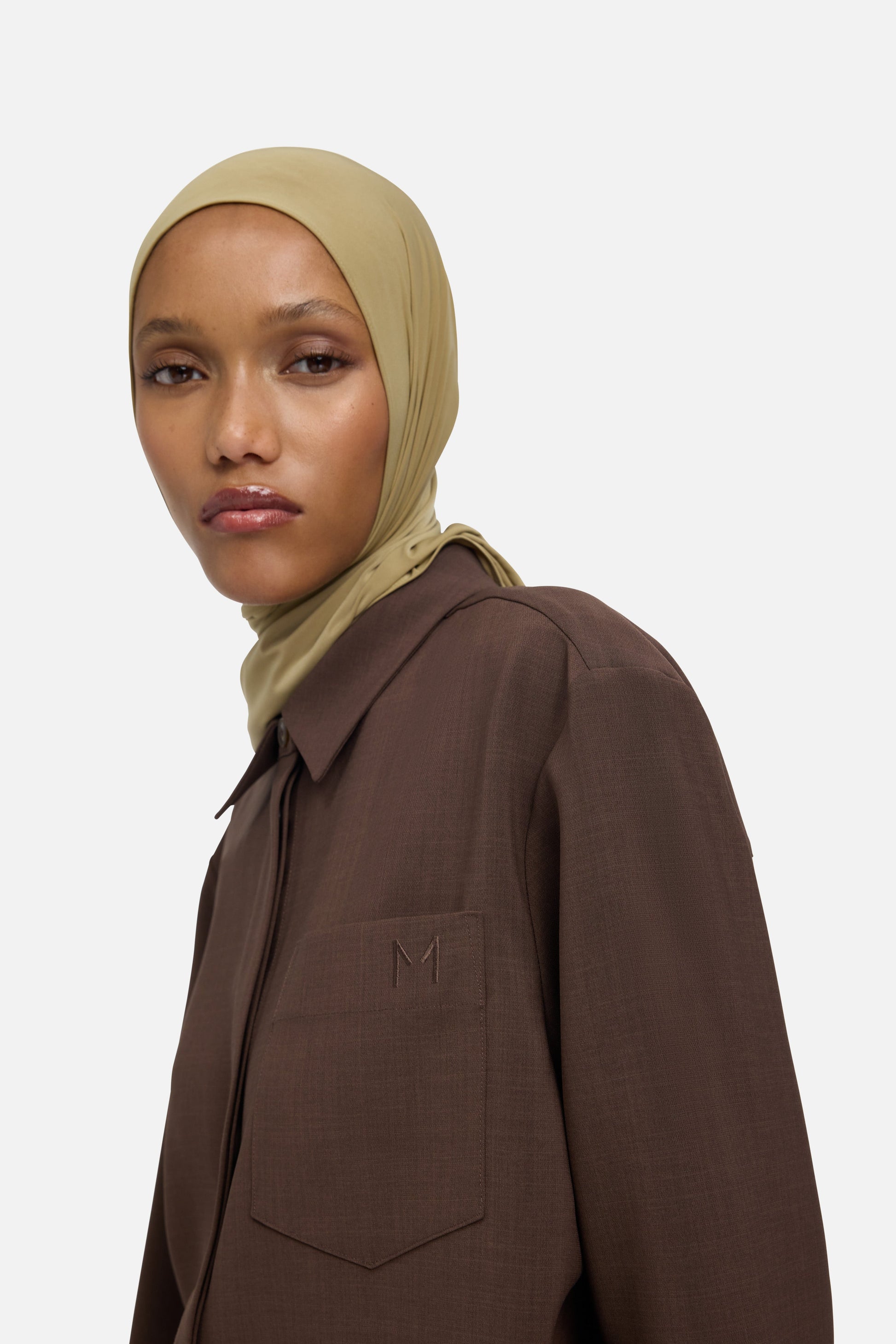 Chemise droite | Marron foncé