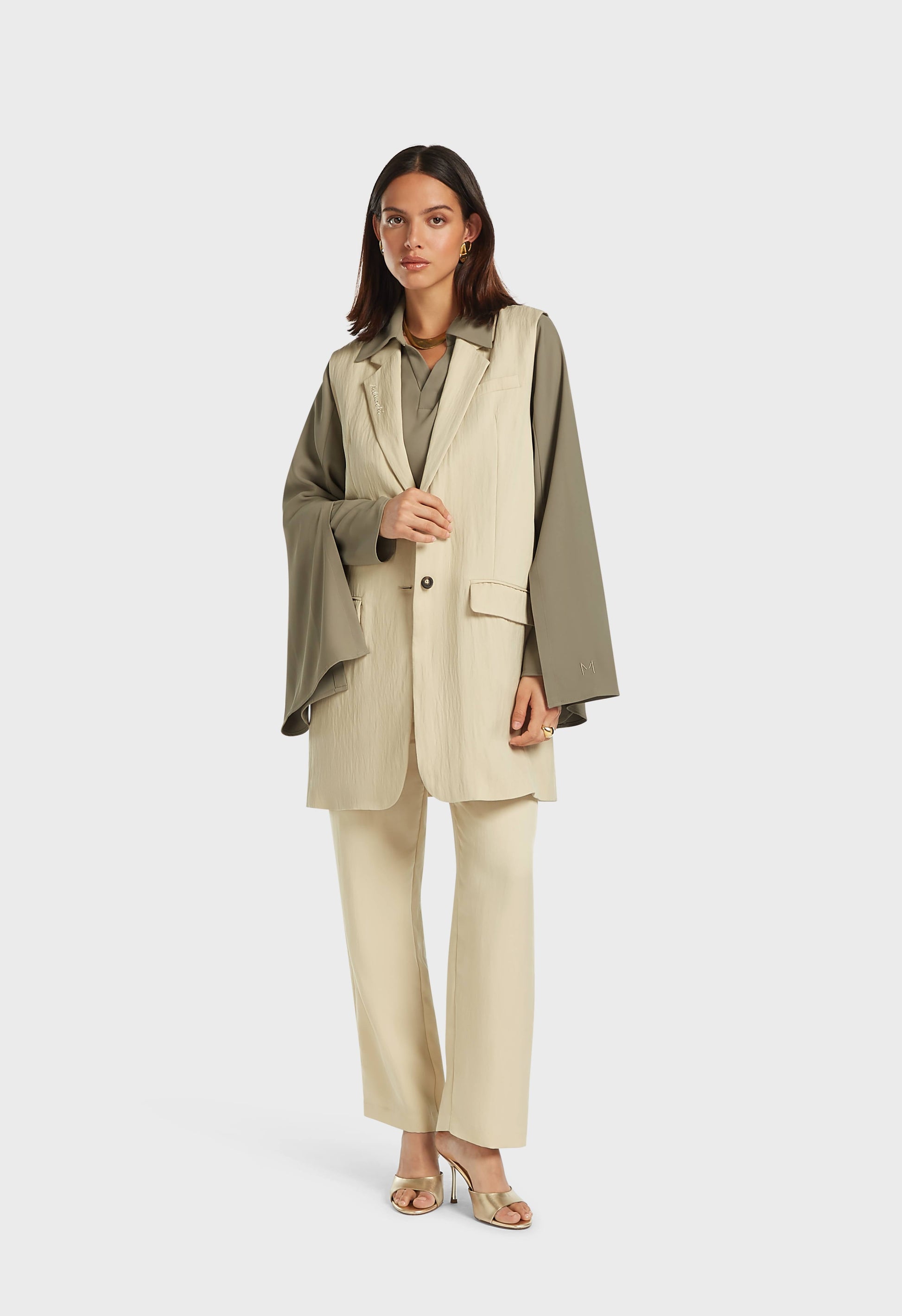 Gilet structuré | Riz brun