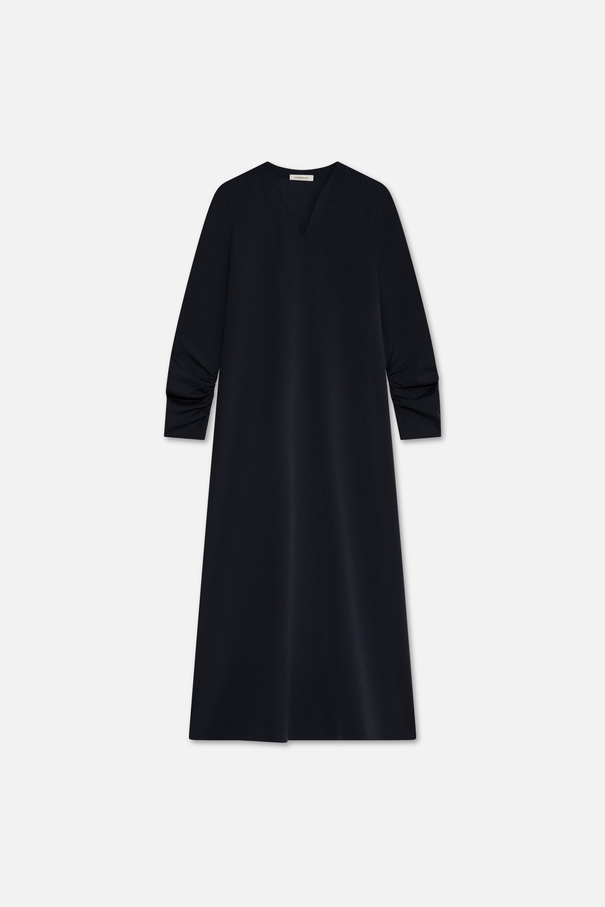 Robe sur mesure à col en V | Noir