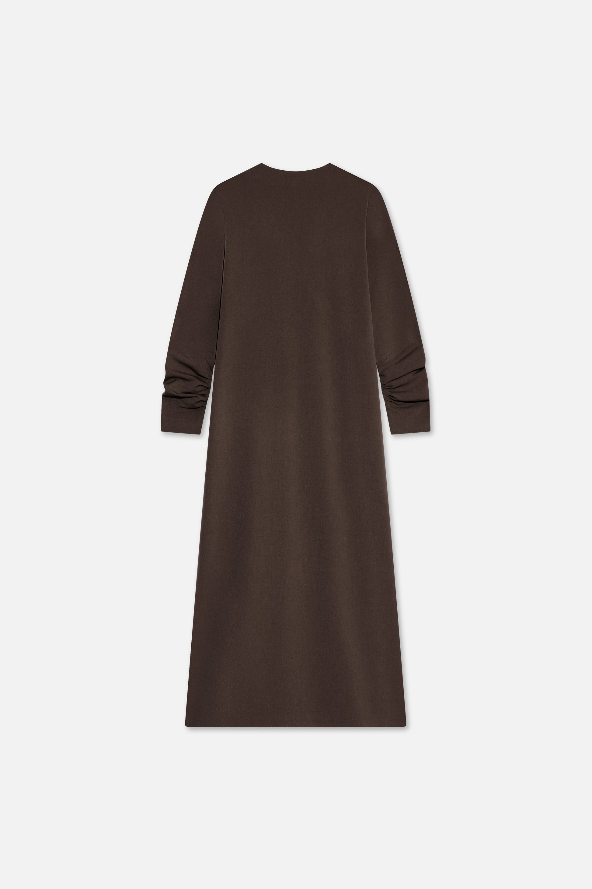 Robe sur mesure à col en V | Marron foncé