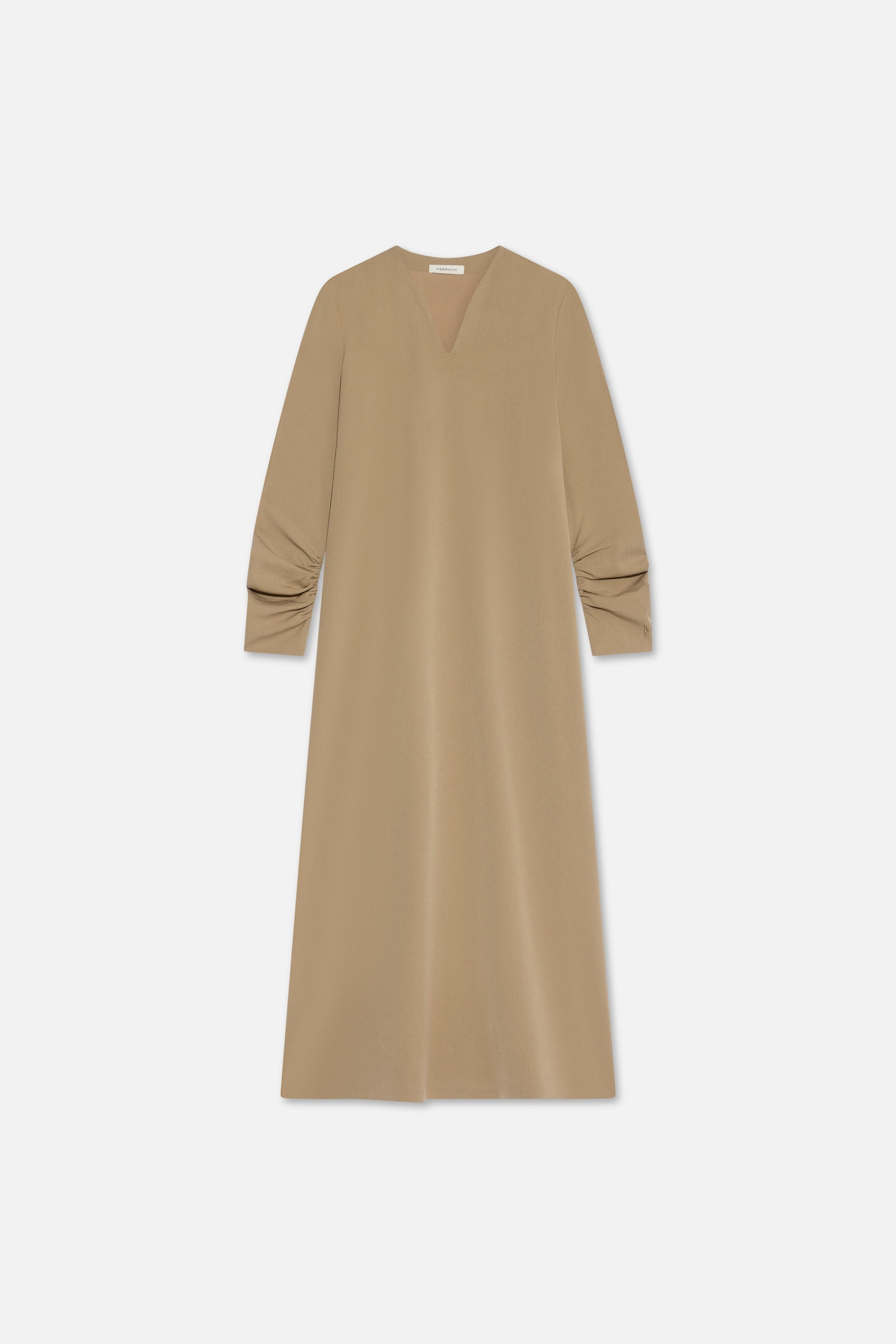 Robe sur mesure à col en V | Noyer