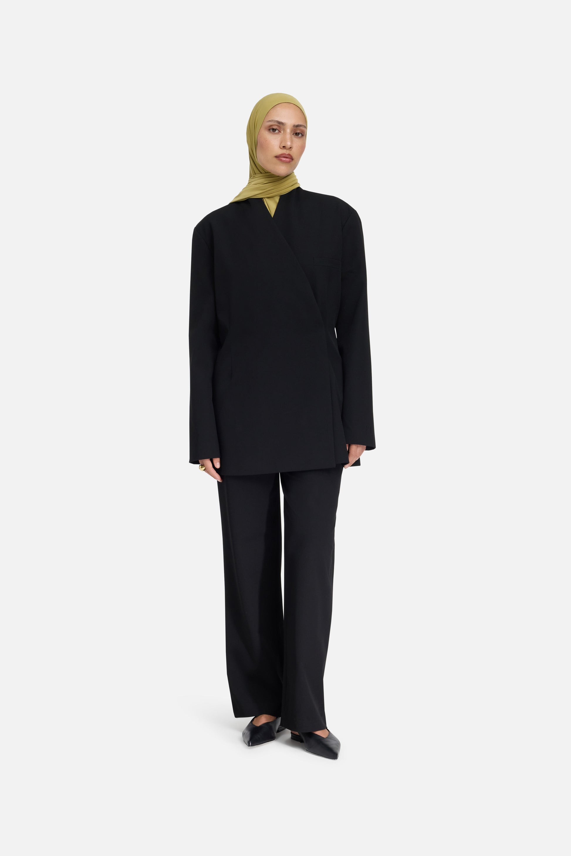 Blazer surdimensionné sur mesure | Noir