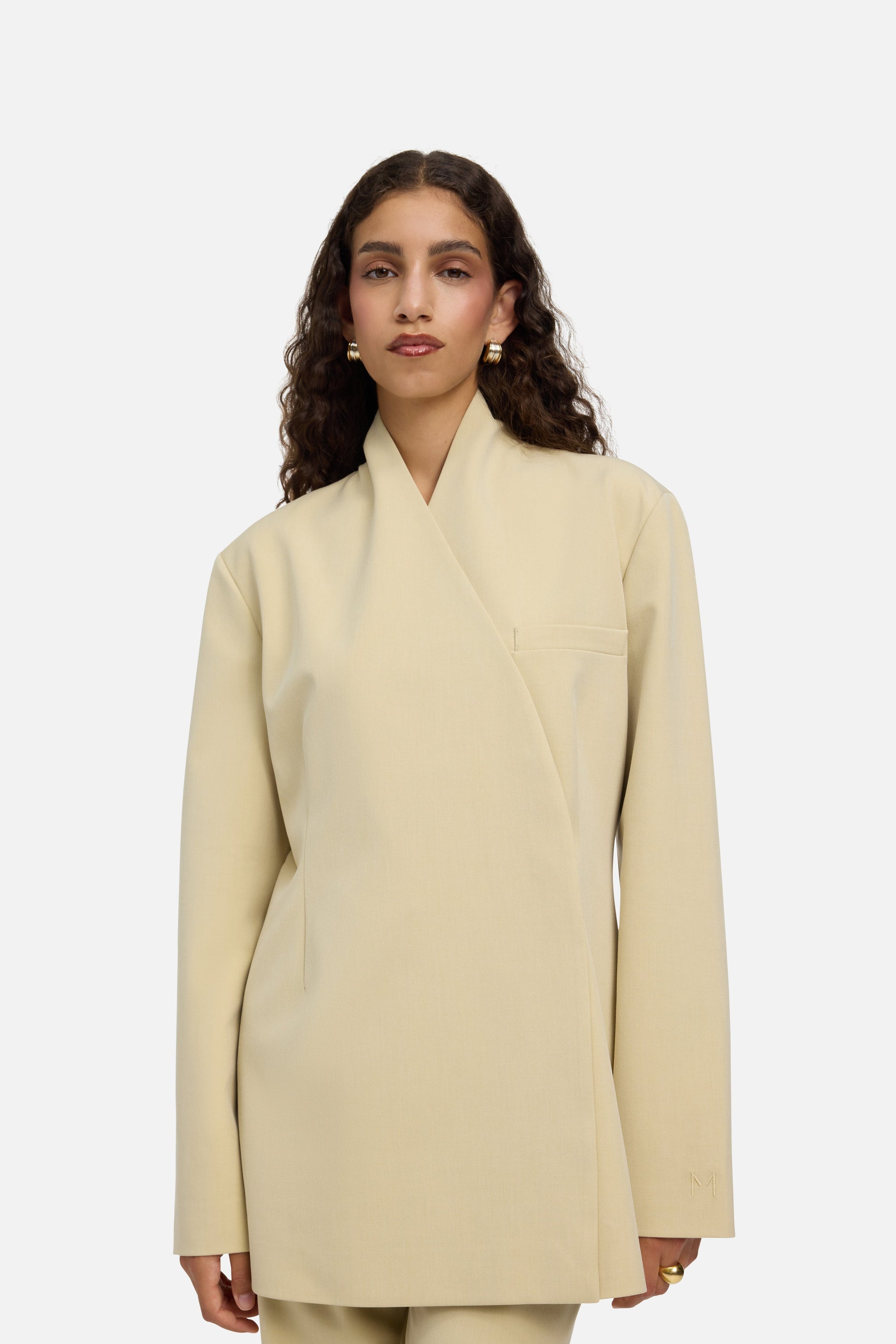 Blazer surdimensionné sur mesure | Argile du désert