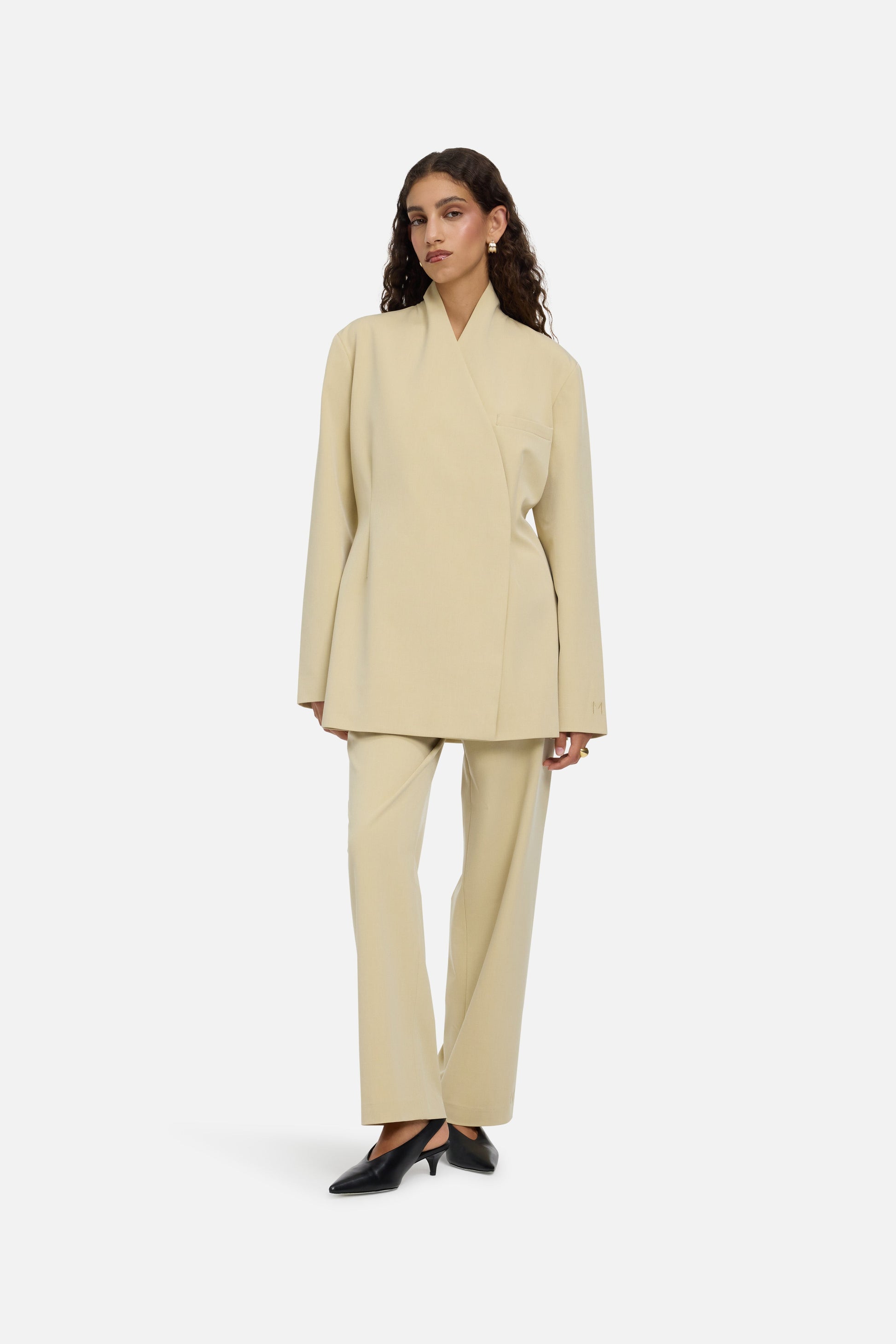 Blazer surdimensionné sur mesure | Argile du désert