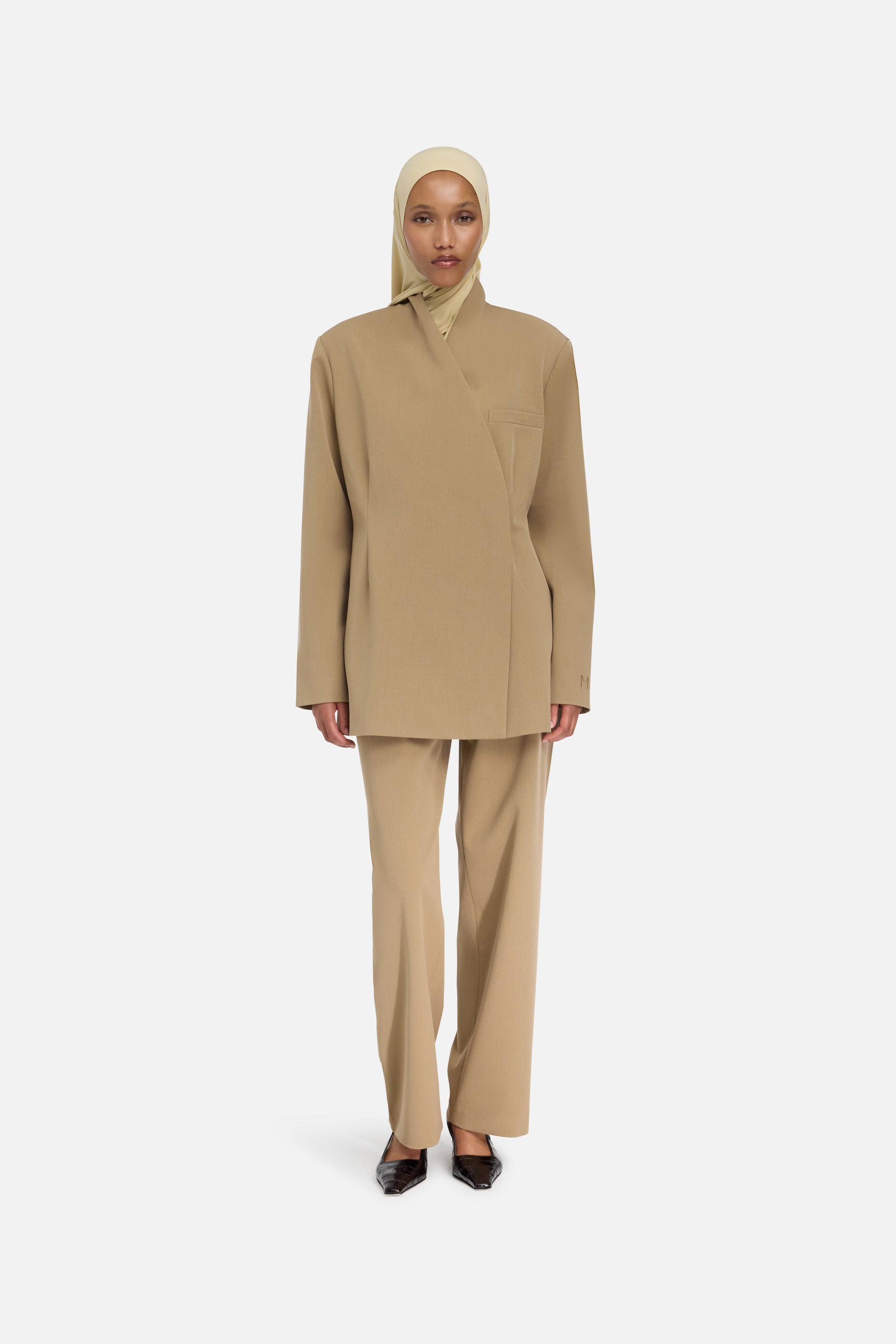 Blazer surdimensionné sur mesure | Noyer