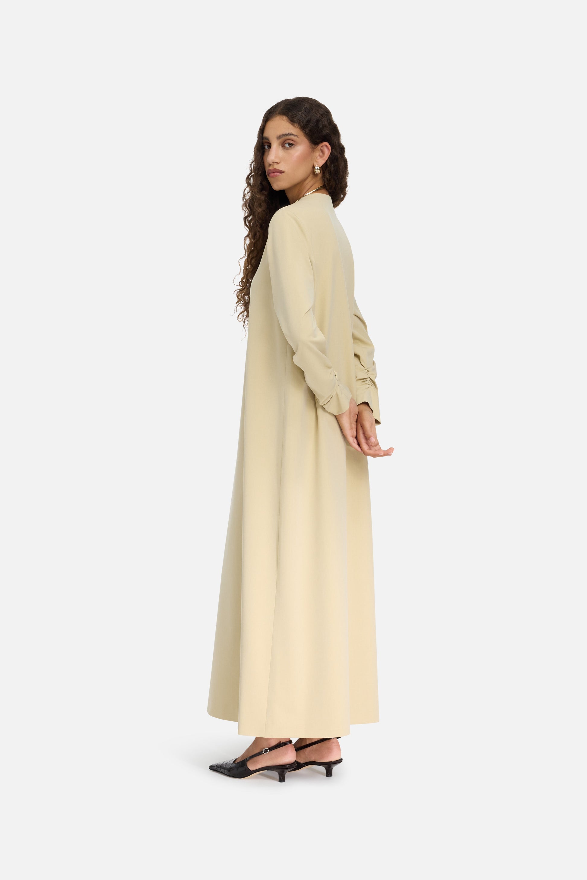 Robe sur mesure à col en V | Argile du désert