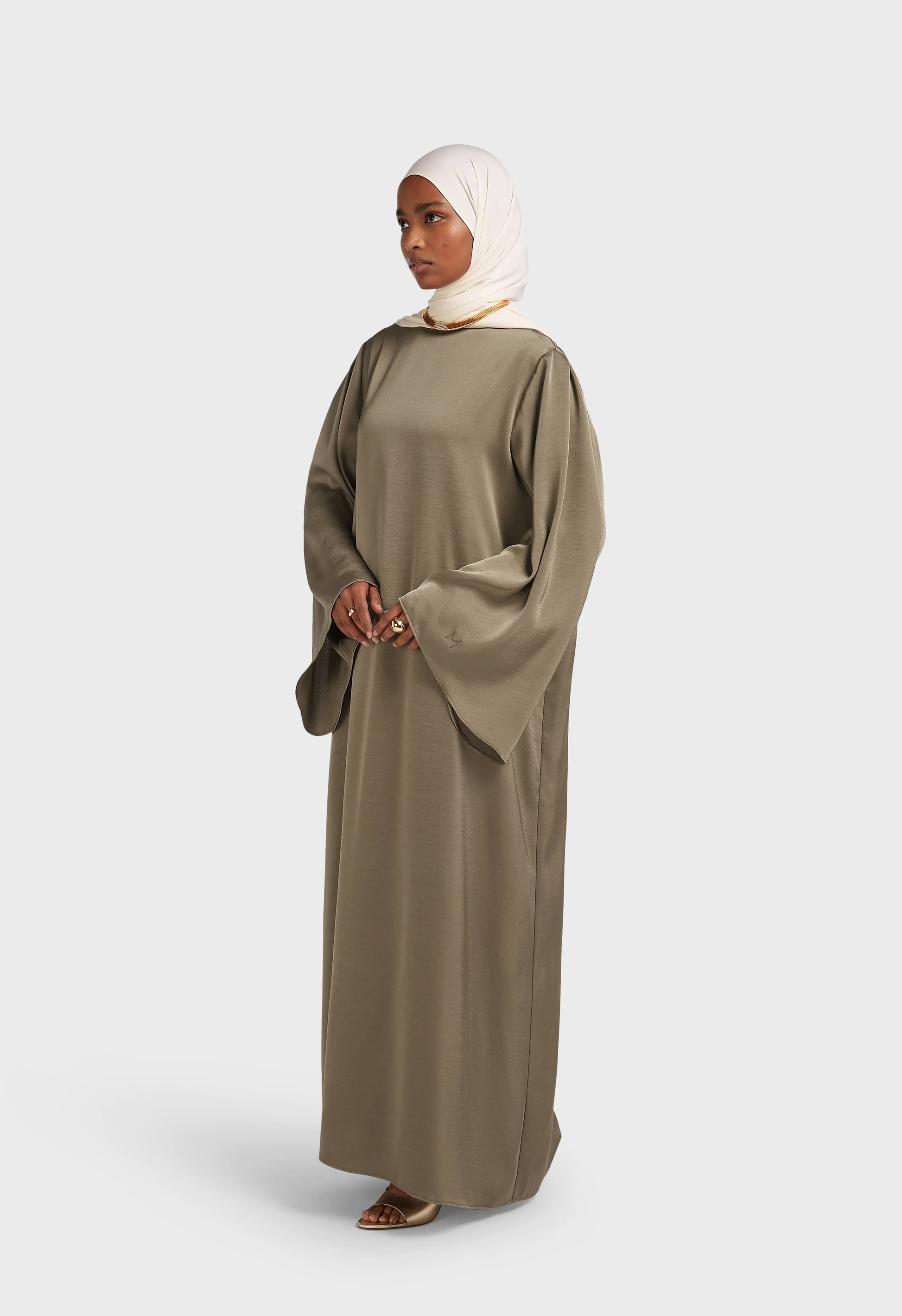 Robe à manches volumineuses | Brun Désert