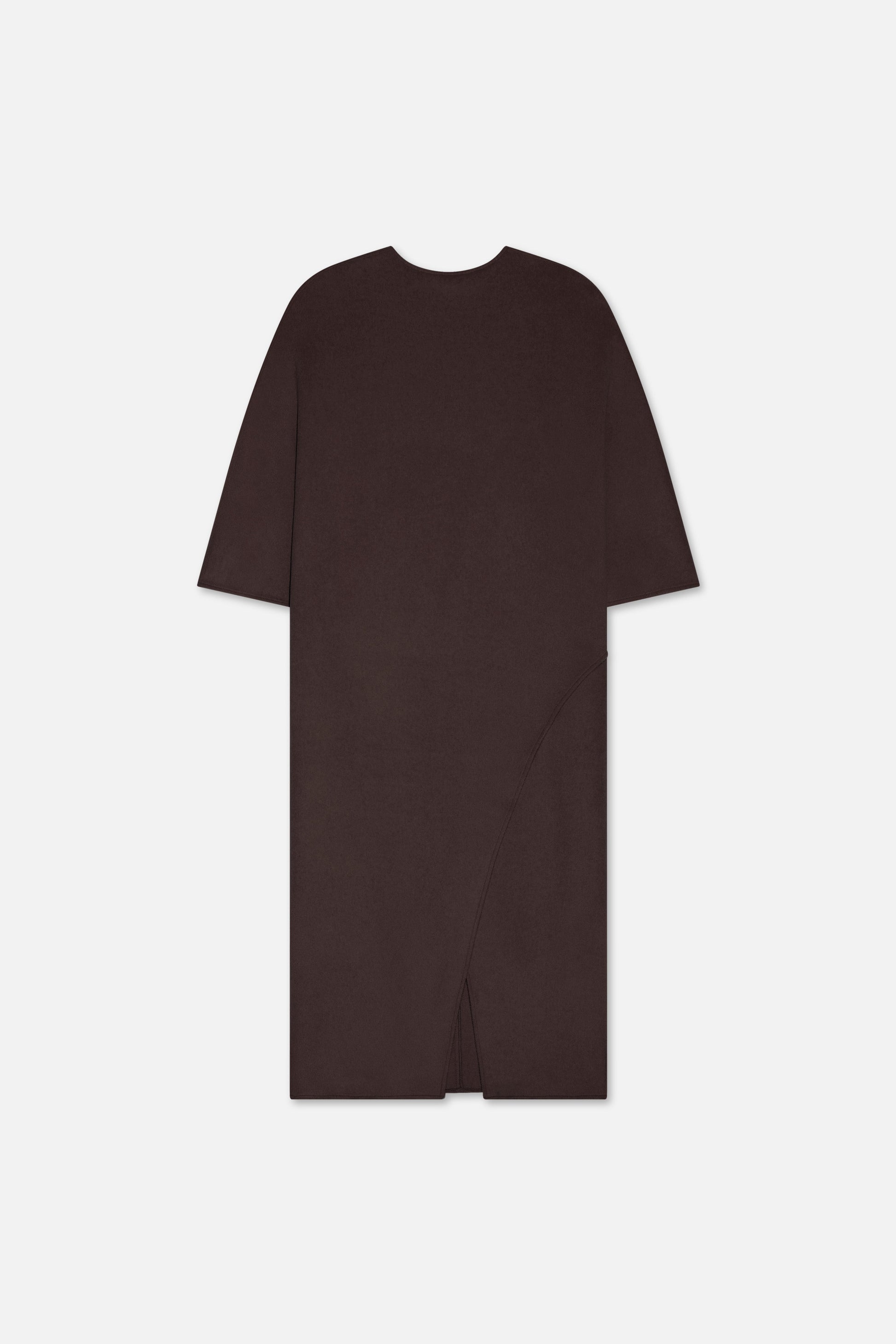 Robe en mélange de laine | Marron foncé