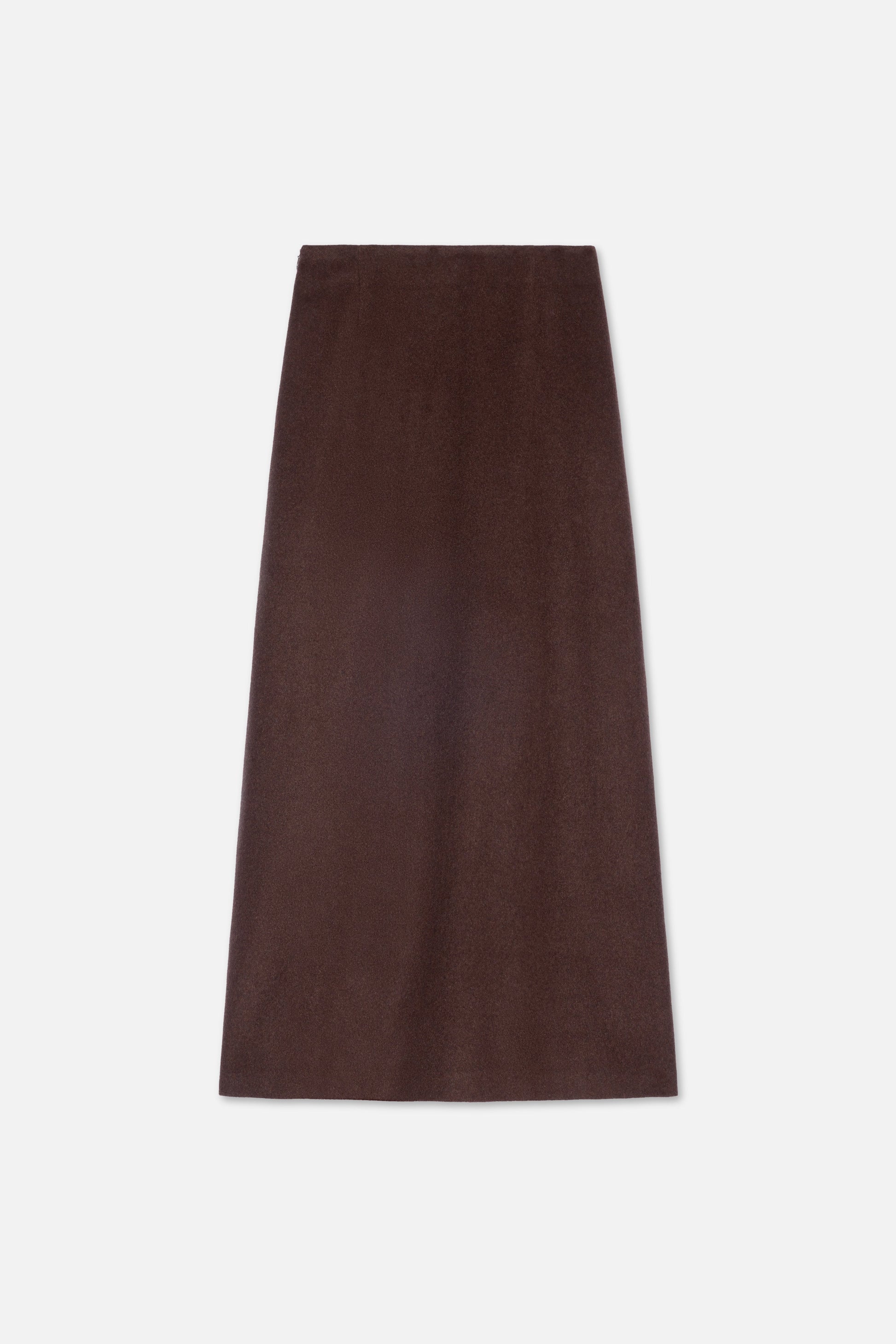 Jupe en mélange de laine | Marron foncé