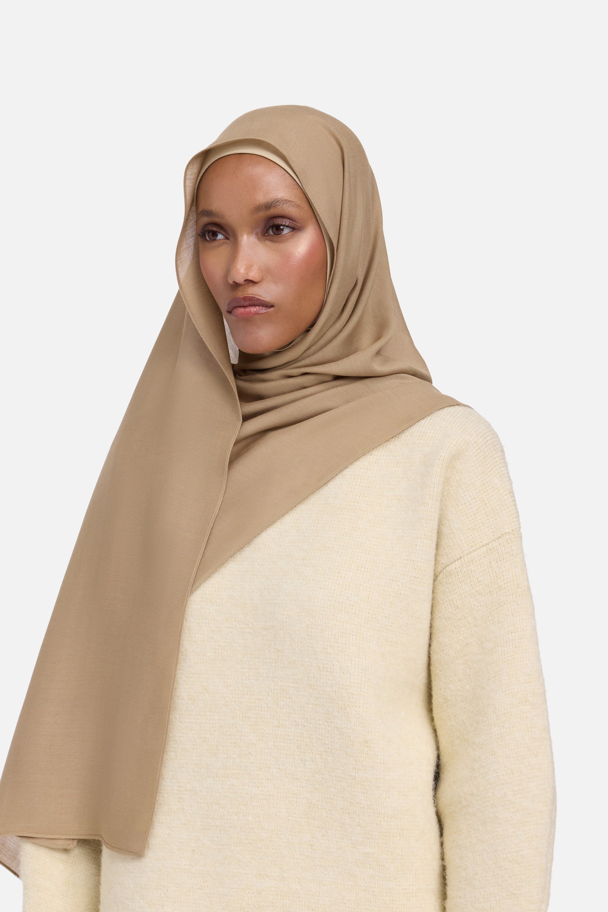 Écharpe tissée en apesanteur | Bois Marron