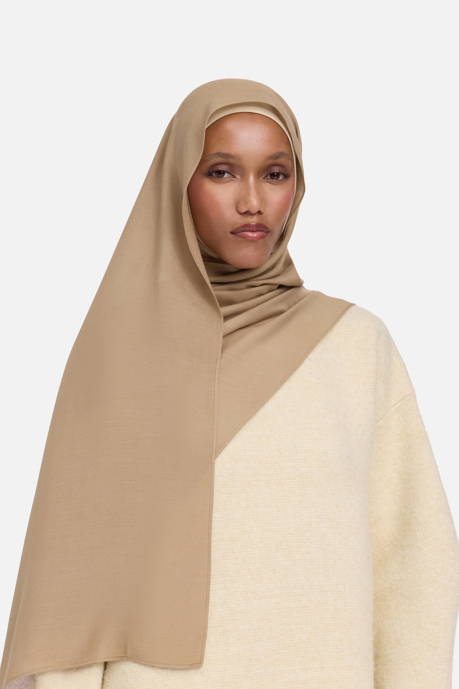 Écharpe tissée en apesanteur | Bois Marron