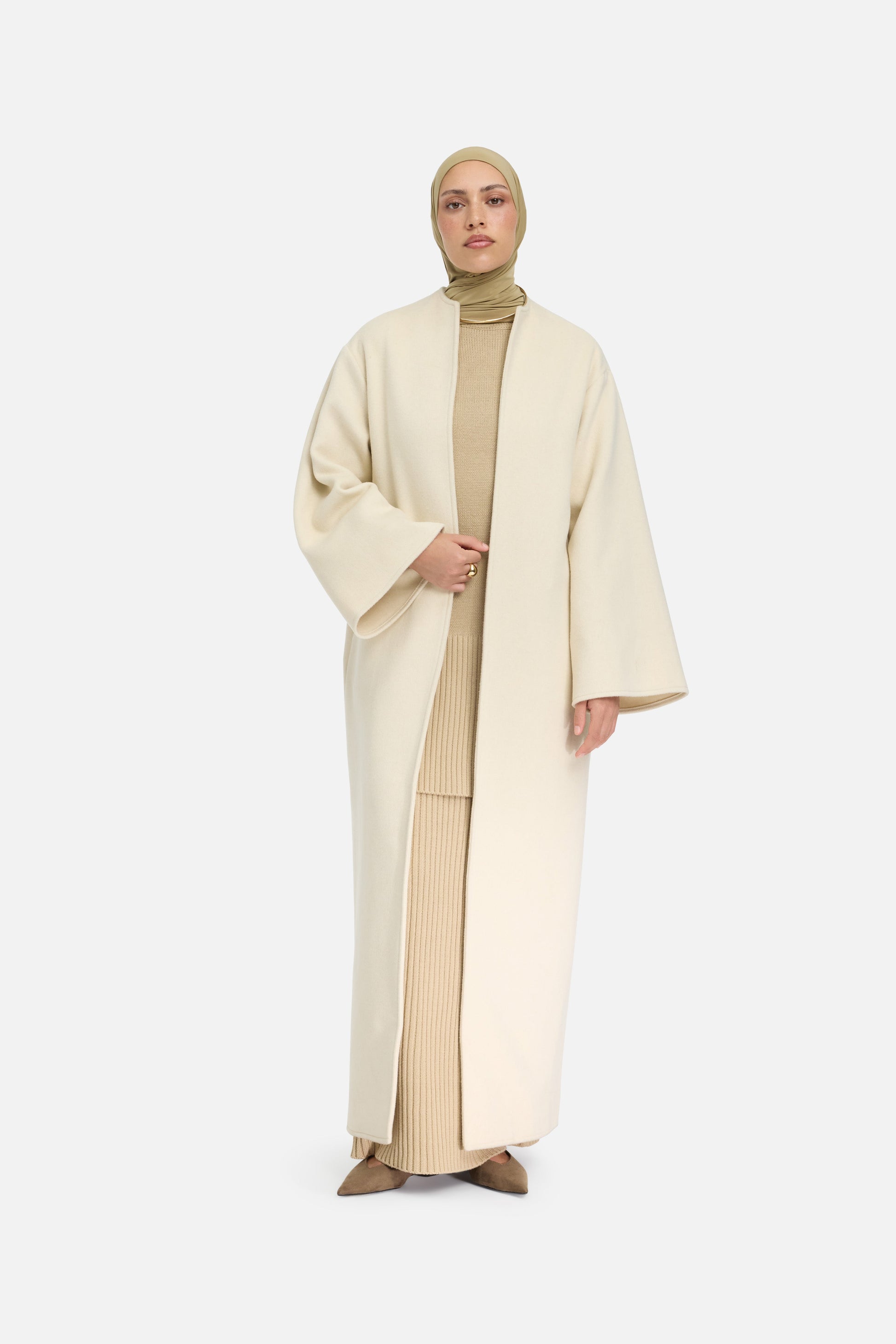 Mélange de laine Abaya | Nuage Blanc