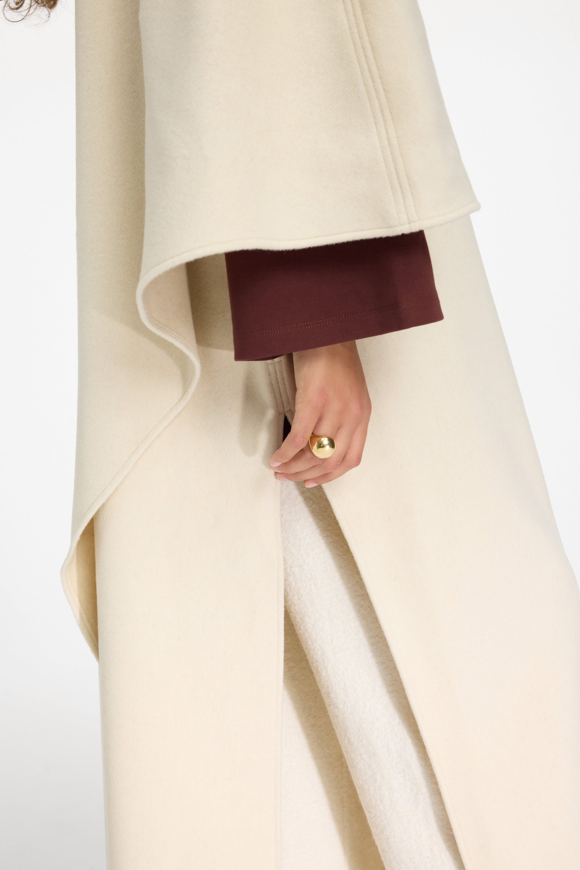 Robe en mélange de laine | Nuage Blanc