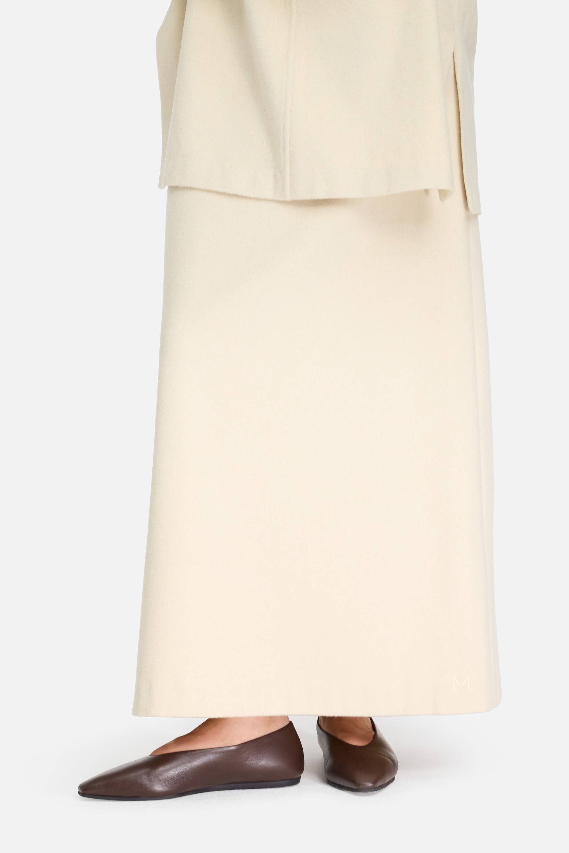 Jupe en mélange de laine | Nuage Blanc