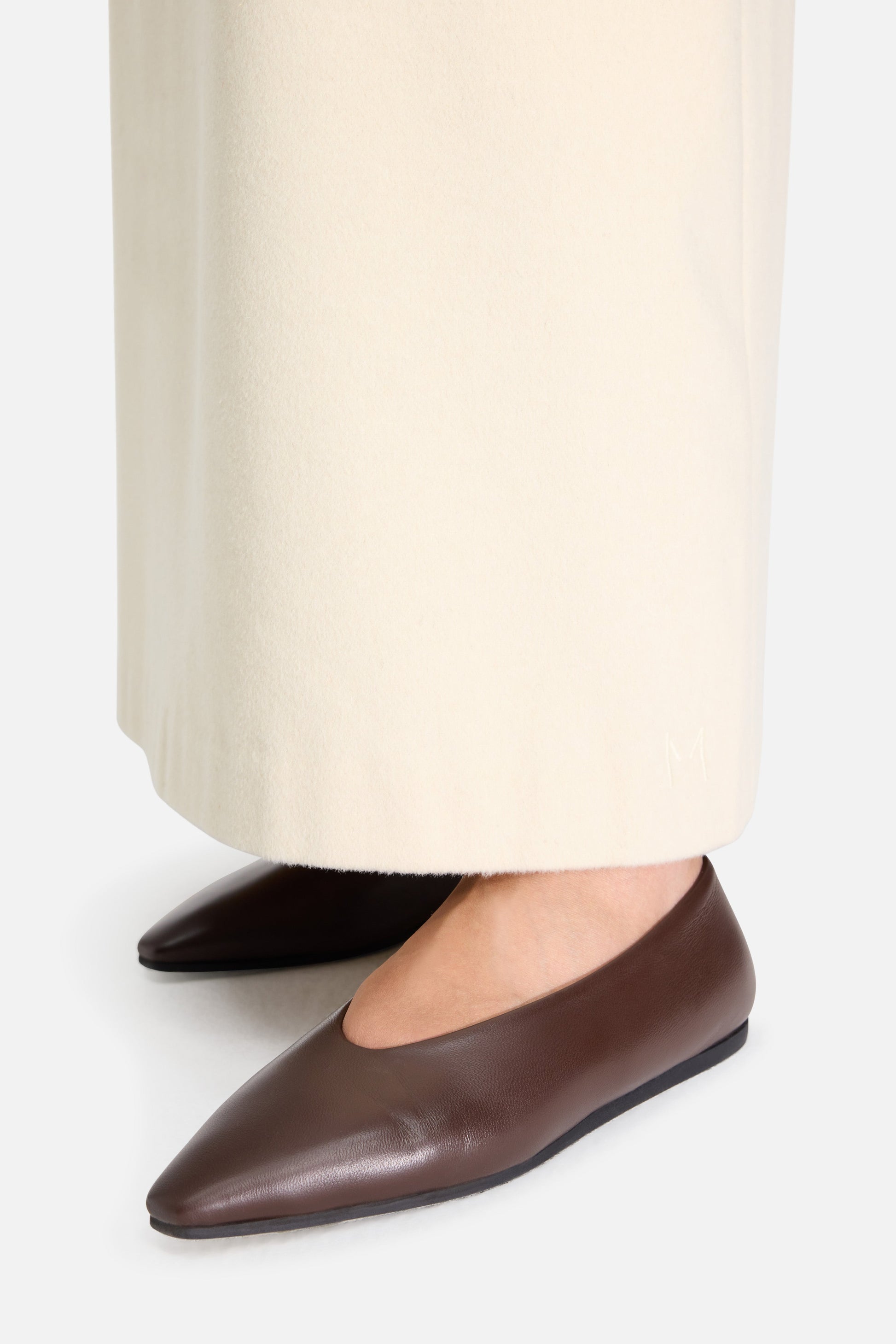 Jupe en mélange de laine | Nuage Blanc