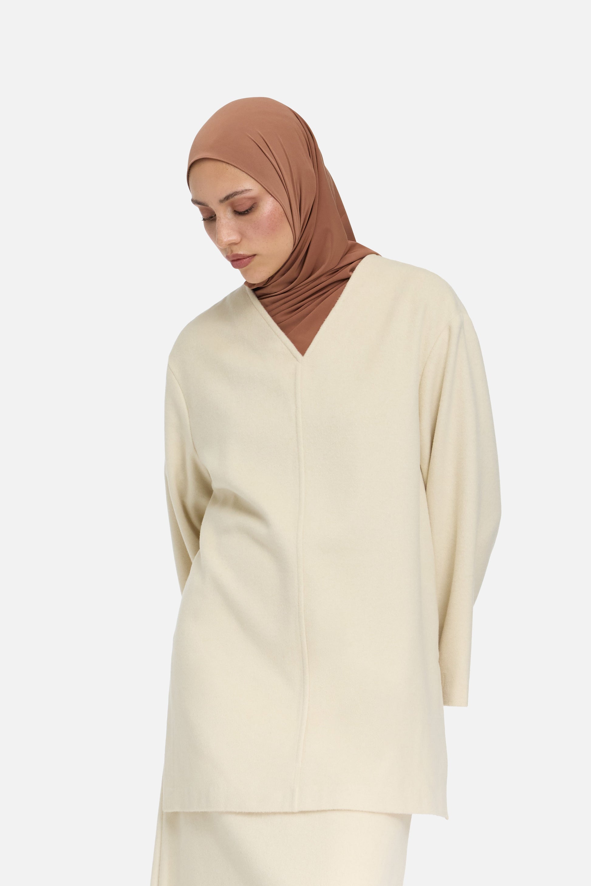 Pull en laine mélangée | Nuage Blanc