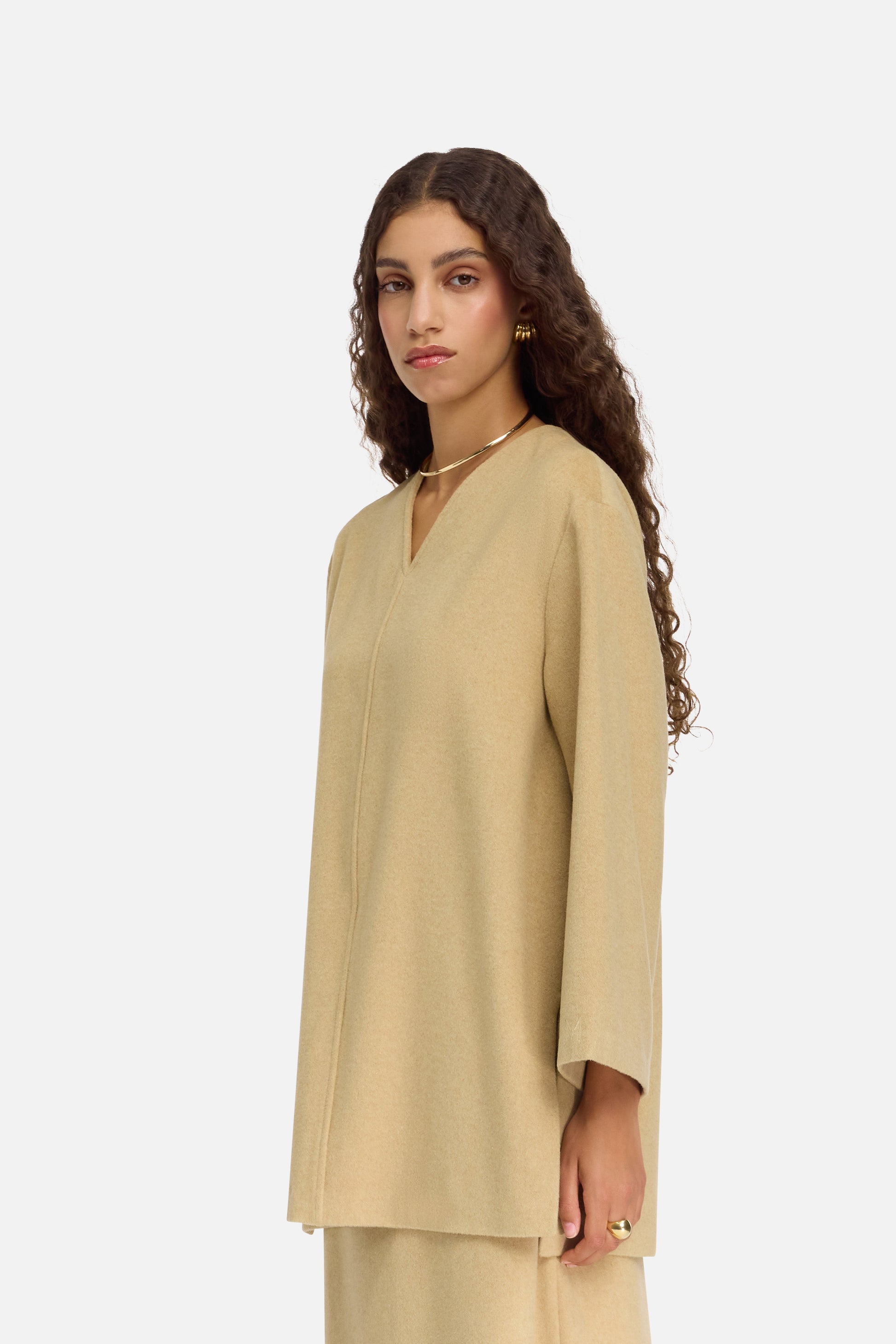 Pull en laine mélangée | Argile du désert