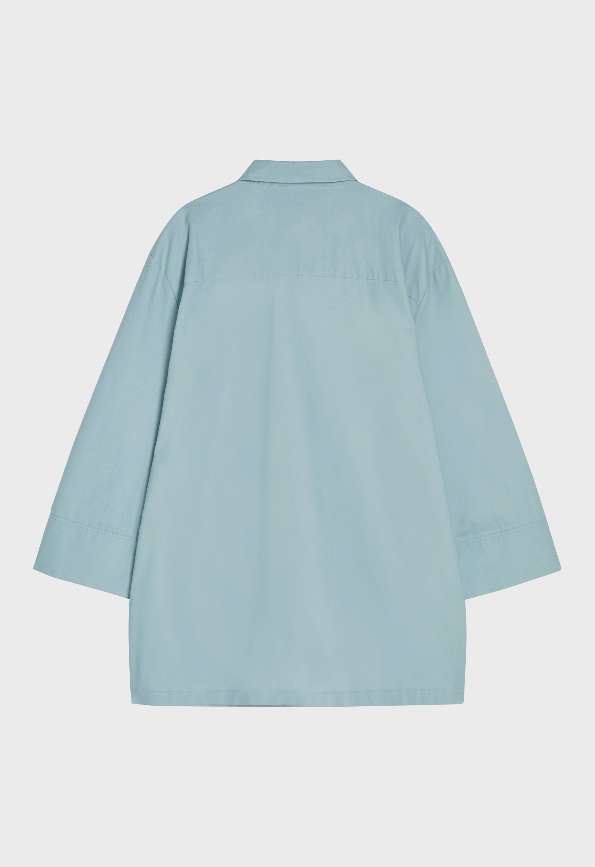 Chemise en coton tissé | Bleu brumeux