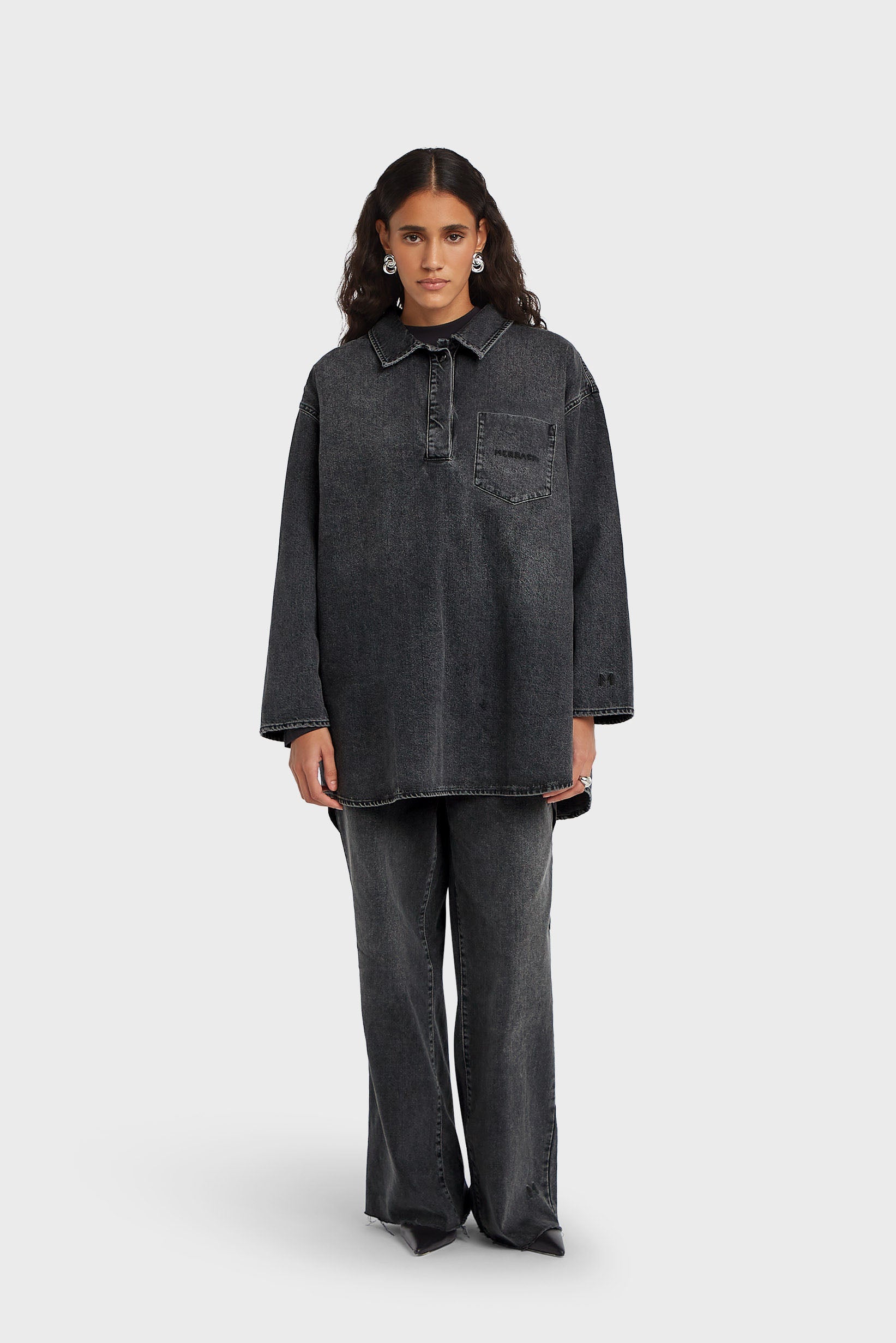 Chemise en jean | Noir délavé